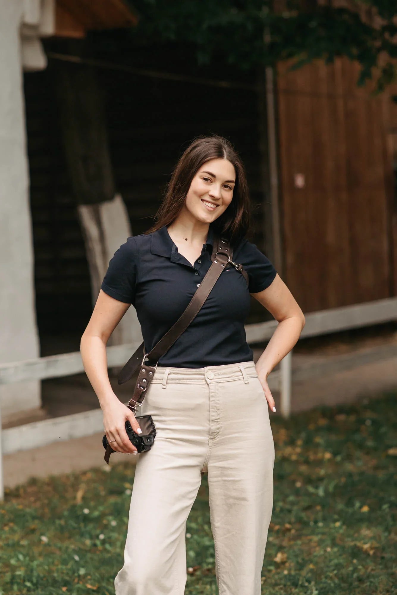 Leather Camera Harness – Adjustable Single Strap | Mono