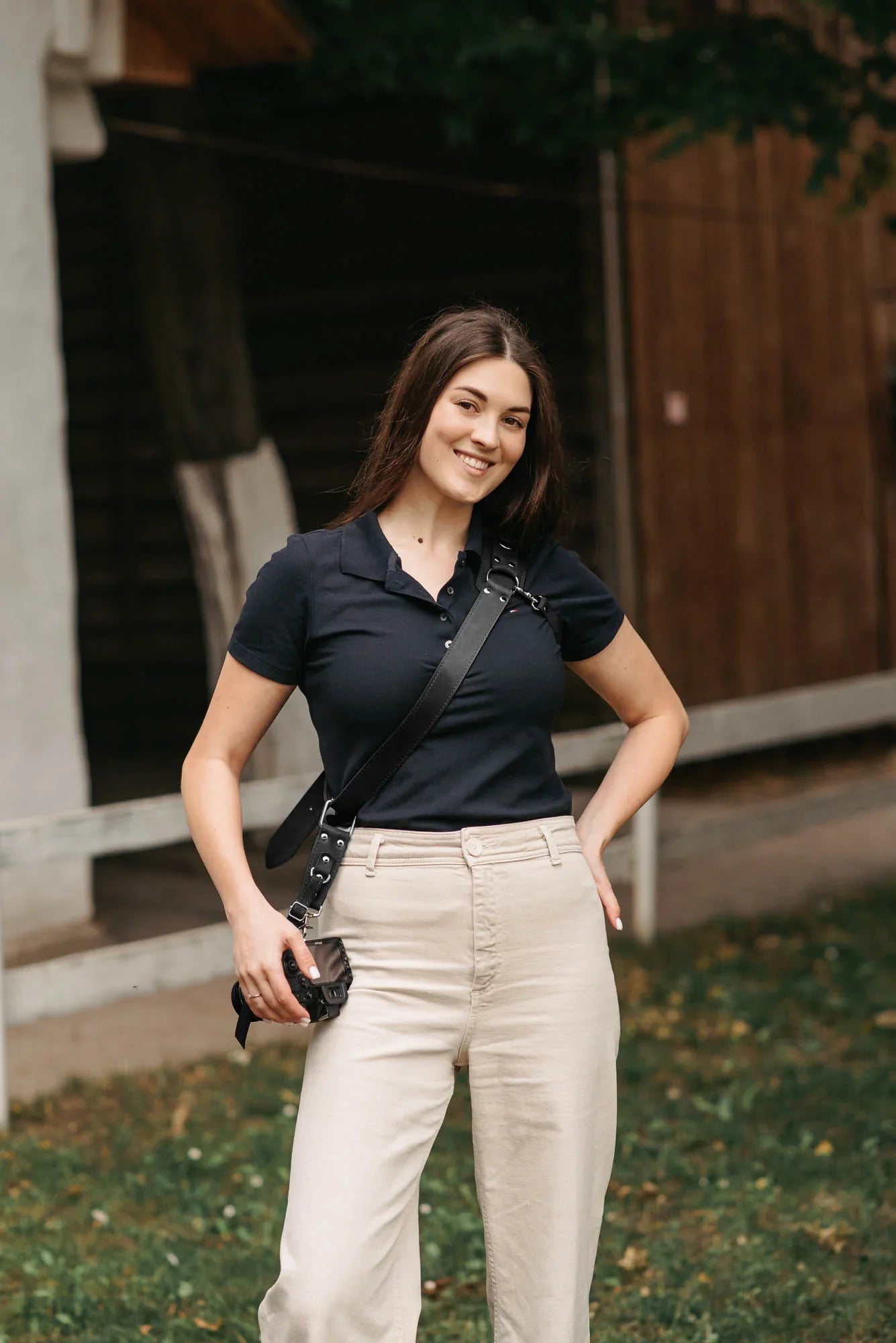 Leather Camera Harness – Adjustable Single Strap | Mono