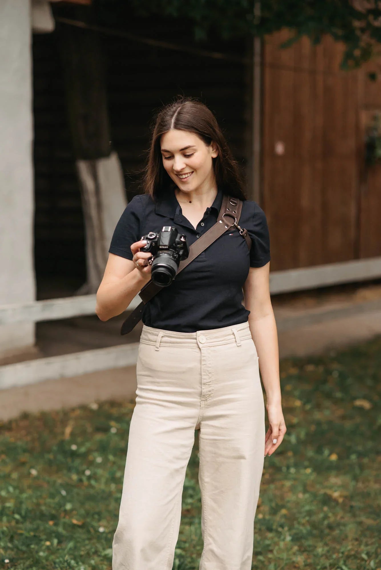Leather Camera Harness – Adjustable Single Strap | Mono