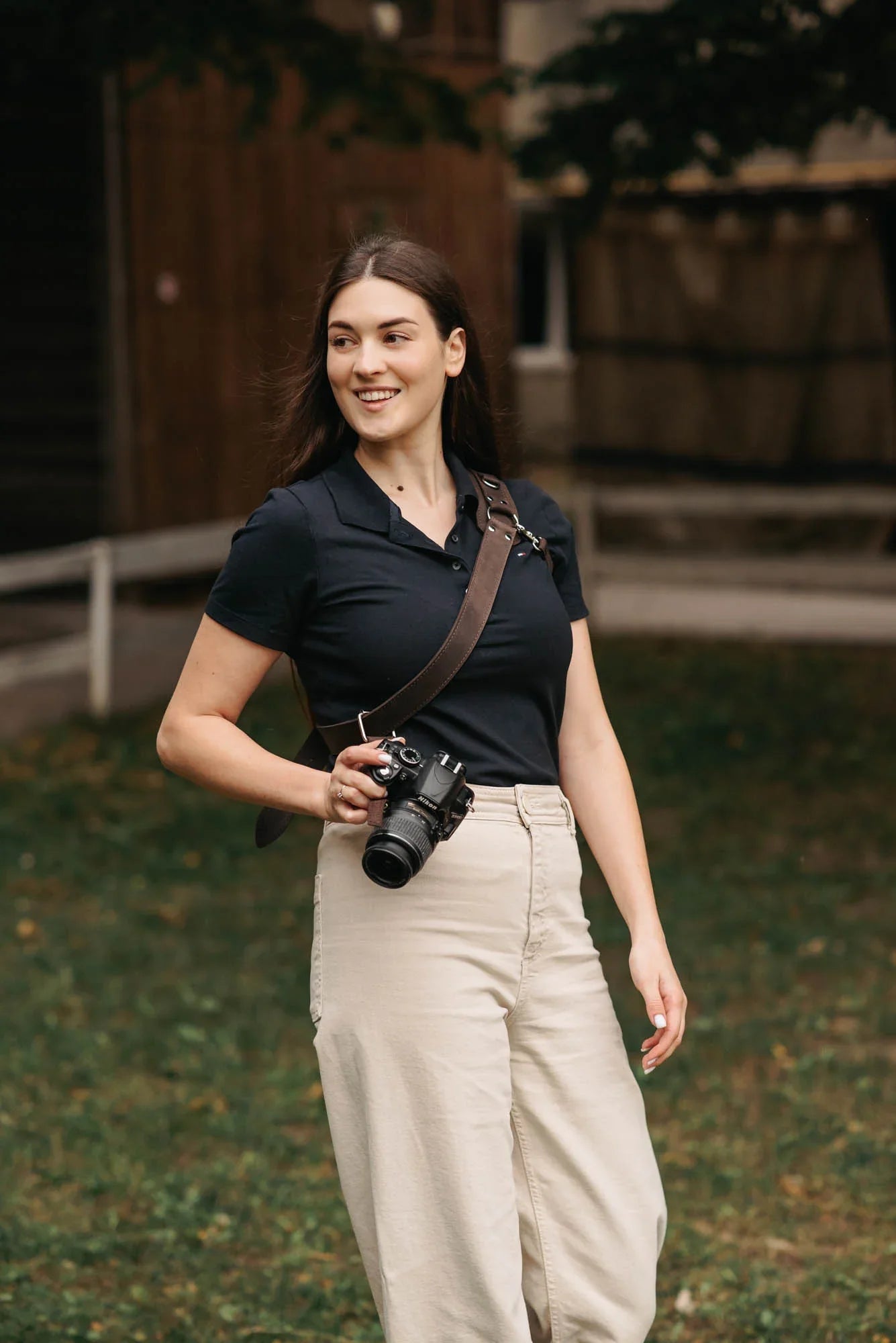 Leather Camera Harness – Adjustable Single Strap | Mono