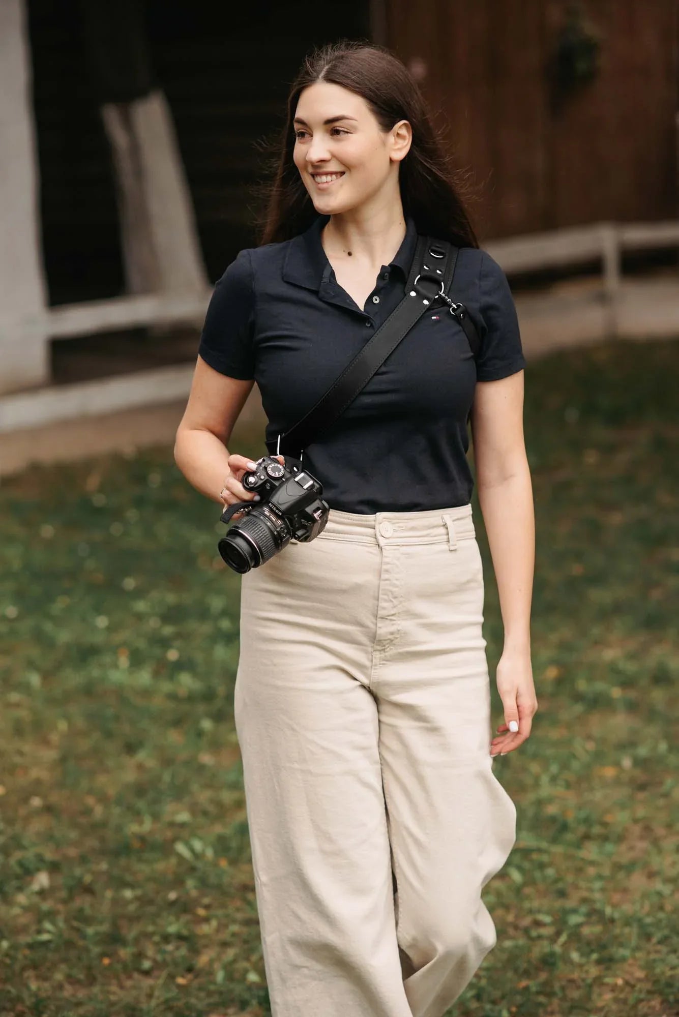 Leather Camera Harness – Adjustable Single Strap | Mono