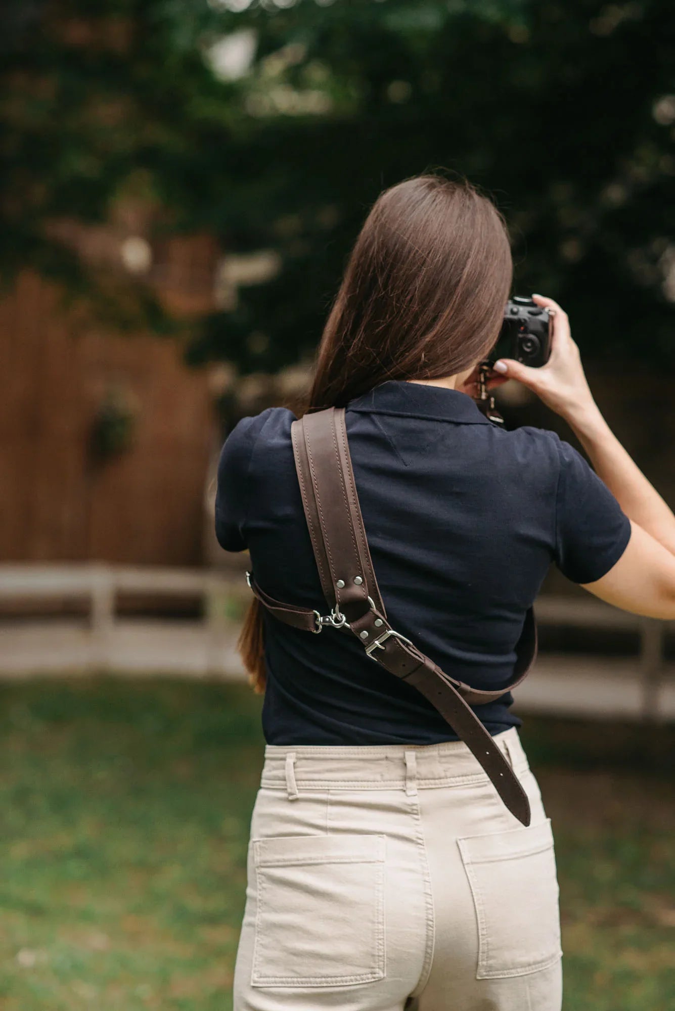 Leather Camera Harness – Adjustable Single Strap | Mono
