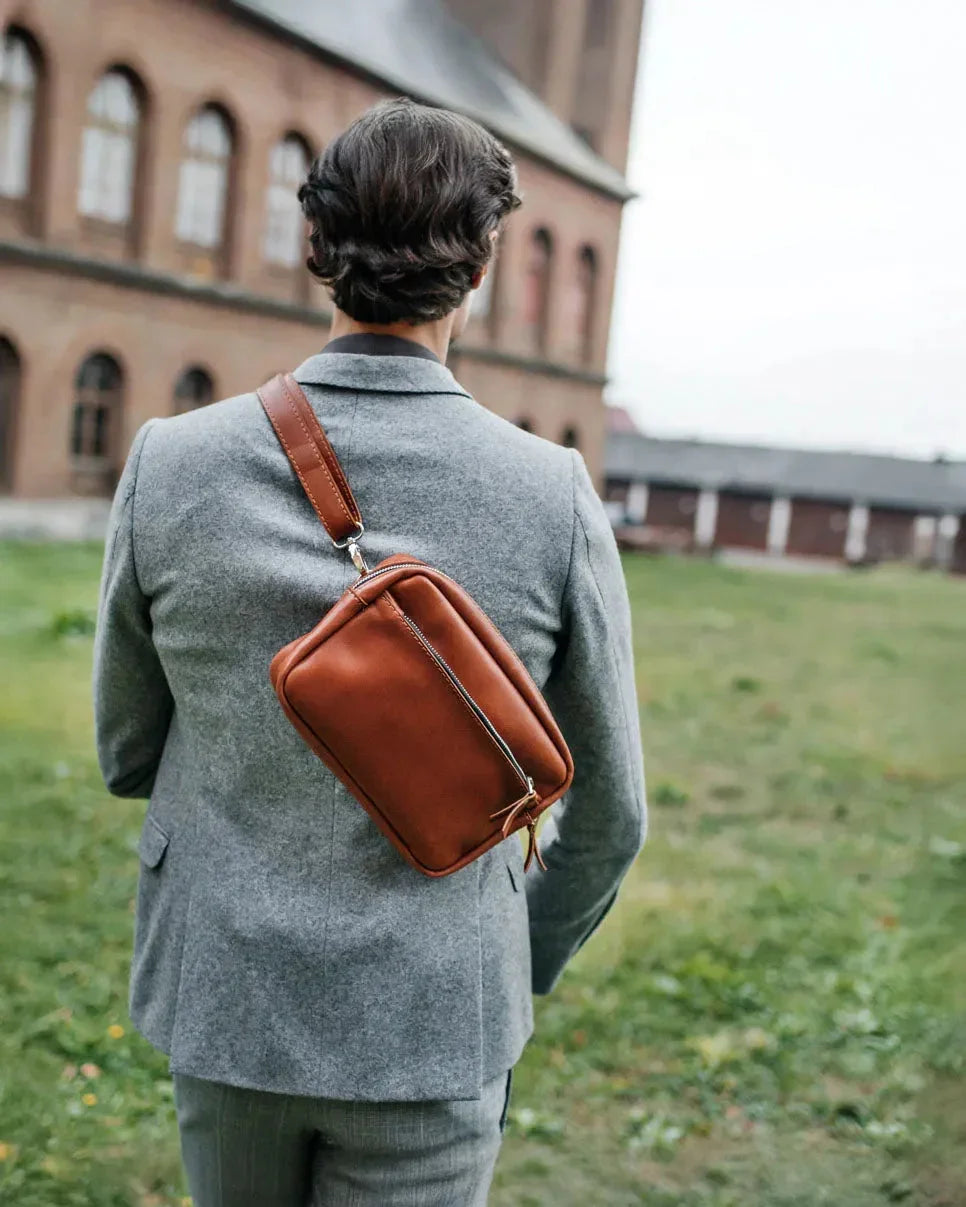 Zippered Leather Crossbody & Waist Bag | Orson
