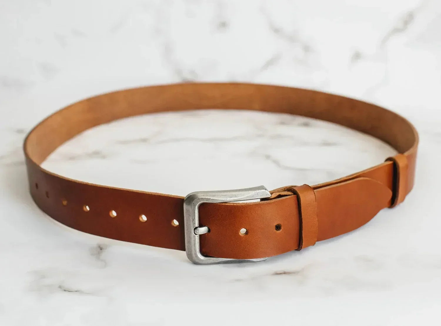 Set of 3 Men’s Belts 1.5" inch wide Vegetable Tanned Leather