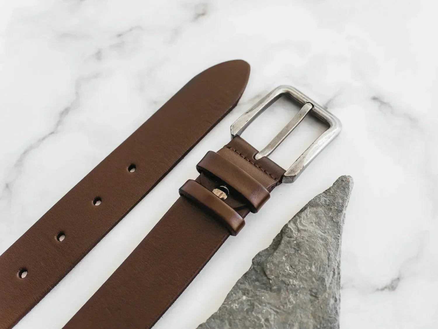 Set of 3 Men’s Belts 1.5" inch wide Vegetable Tanned Leather