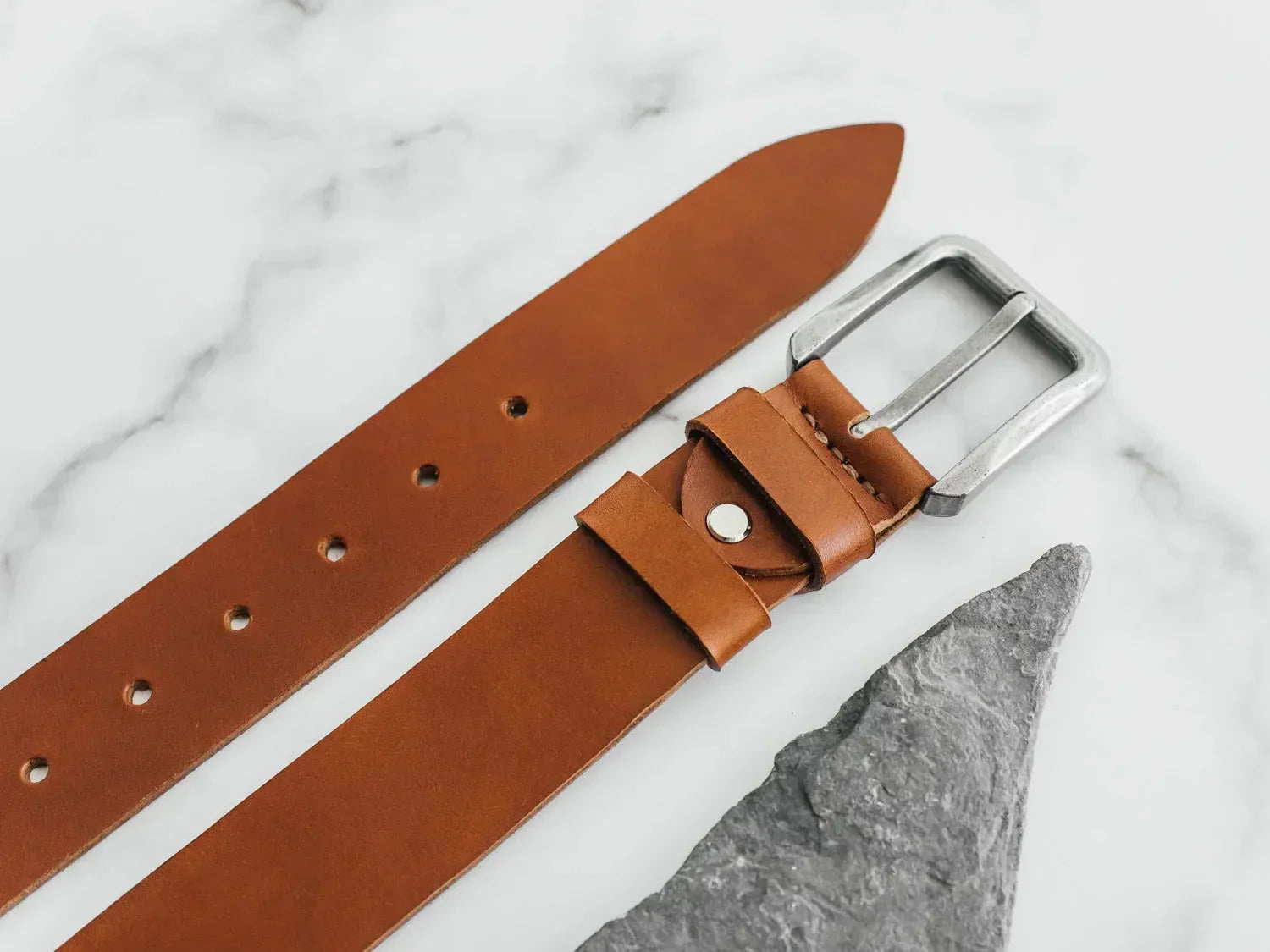 Set of 3 Men’s Belts 1.5" inch wide Vegetable Tanned Leather