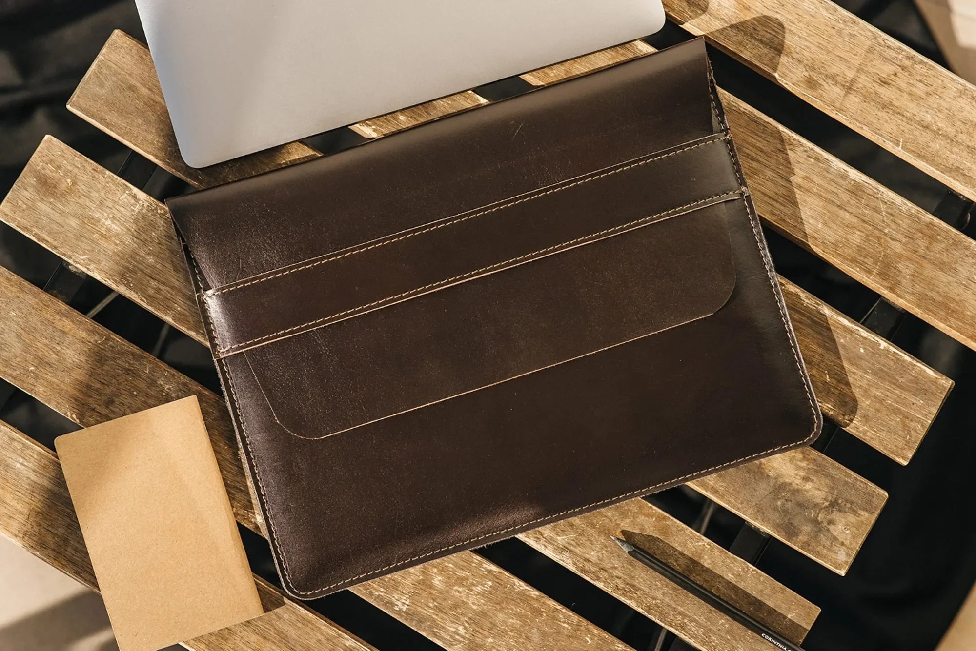 Timeless Leather MacBook Sleeve – All Sizes with Felt Lining