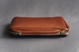 Smooth Leather A4 Folio for Laptop, Cables, Documents