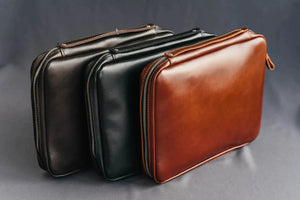 Smooth Leather A4 Folio for Laptop, Cables, Documents