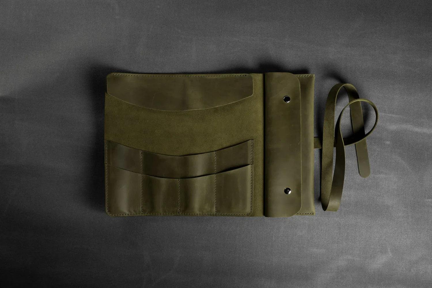 Artist’s Brush and Tool Roll – Handmade in Waxed Leather