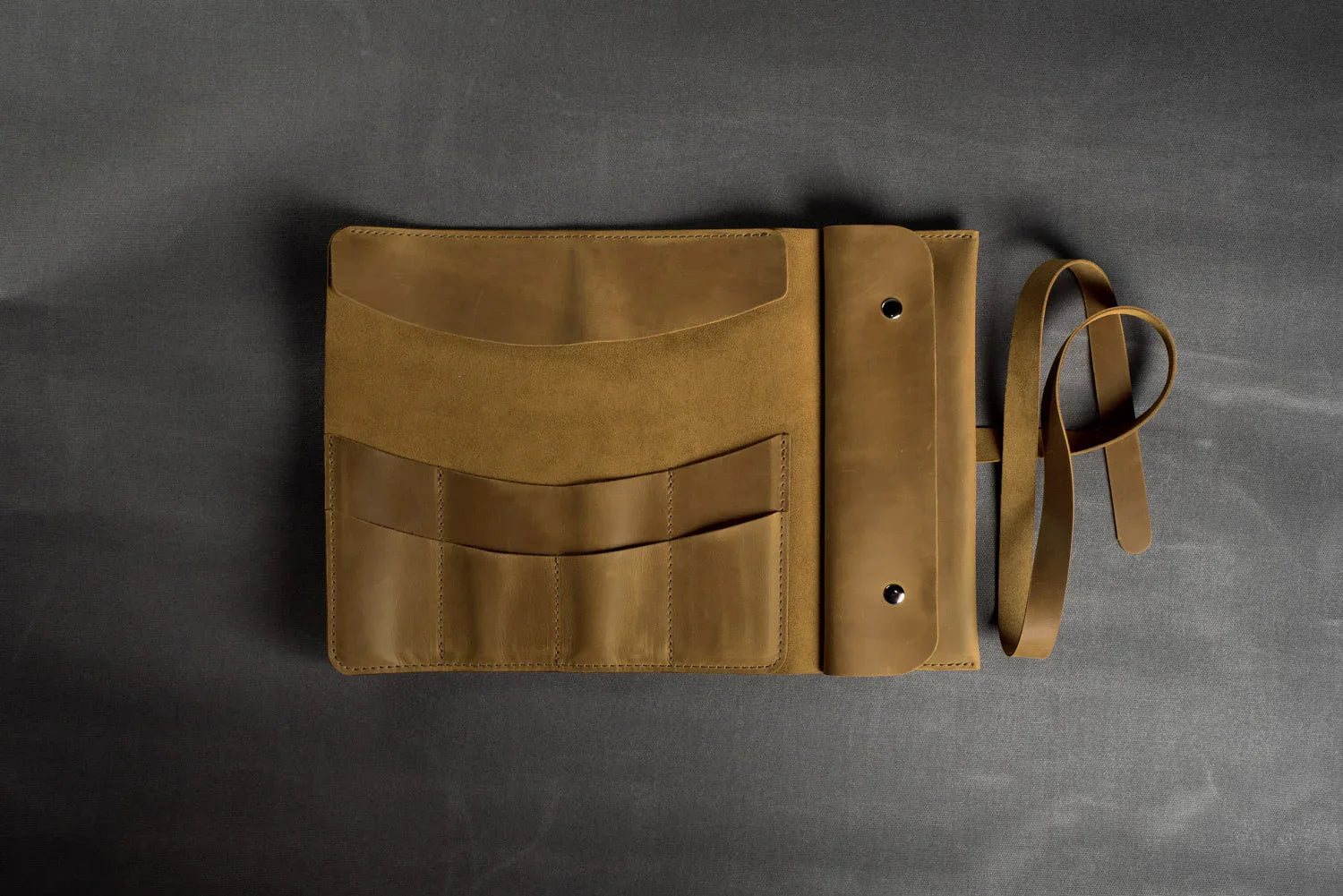 Artist’s Brush and Tool Roll – Handmade in Waxed Leather