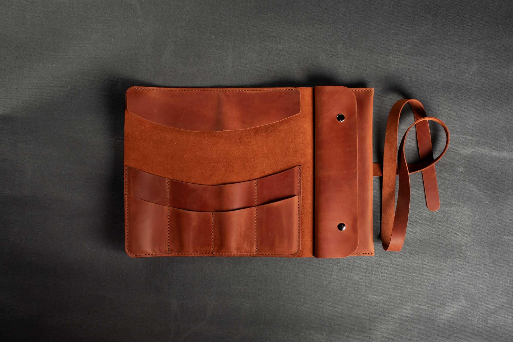 Artist’s Brush and Tool Roll – Handmade in Waxed Leather