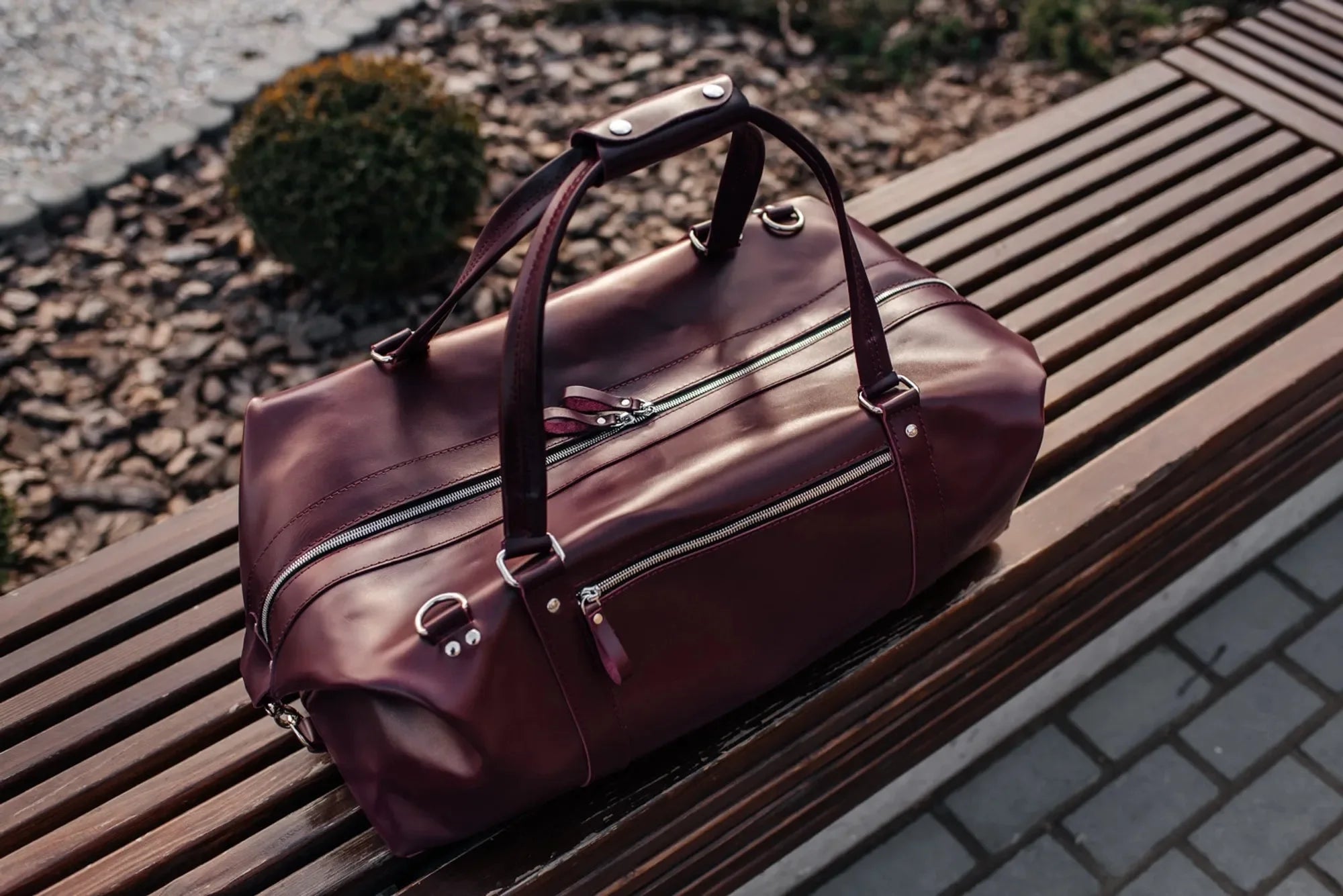 Smooth Leather Travel Bag – Men's Duffel for Weekend Getaways | Stout