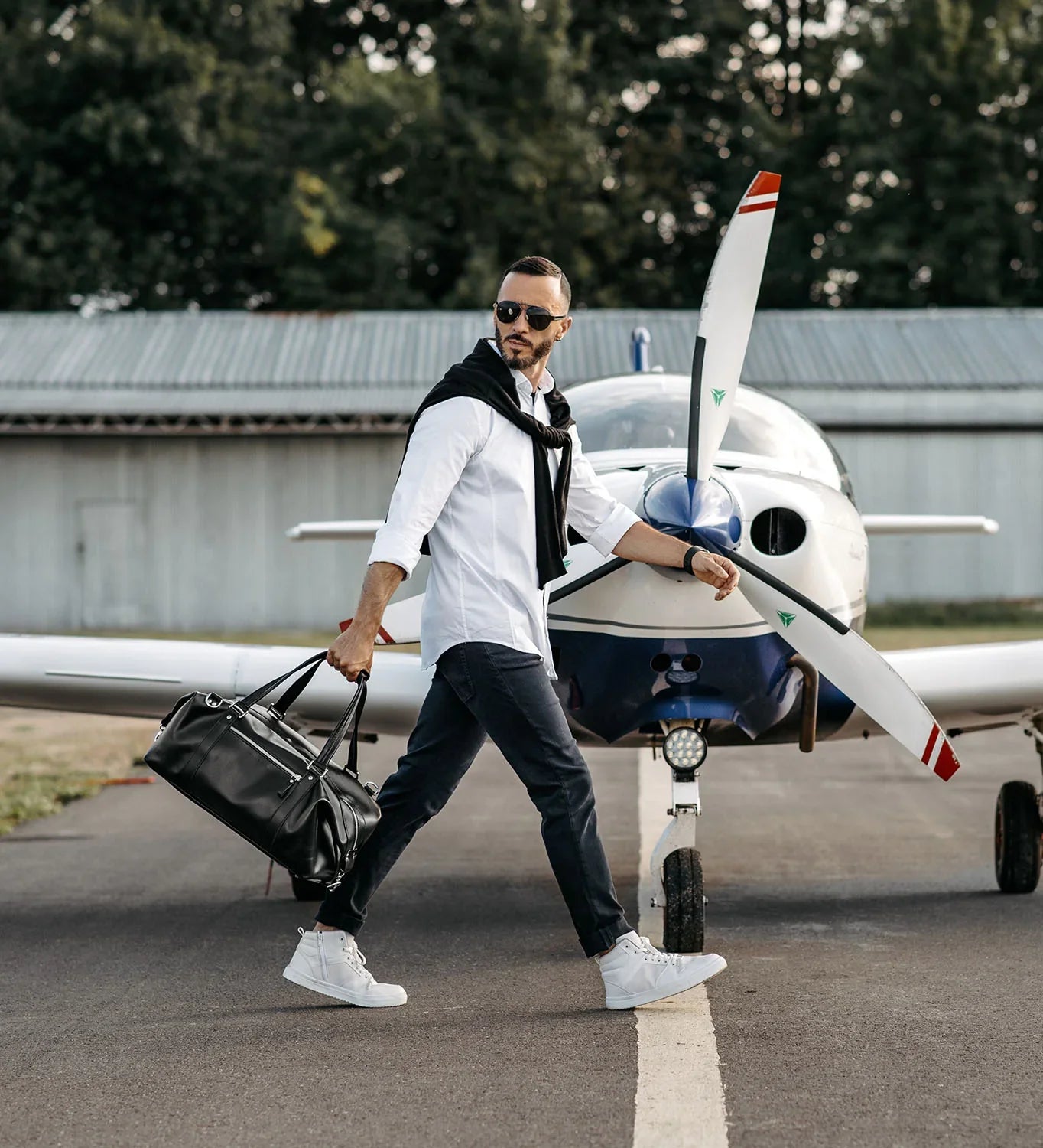 Smooth Leather Travel Bag – Men's Duffel for Weekend Getaways | Stout