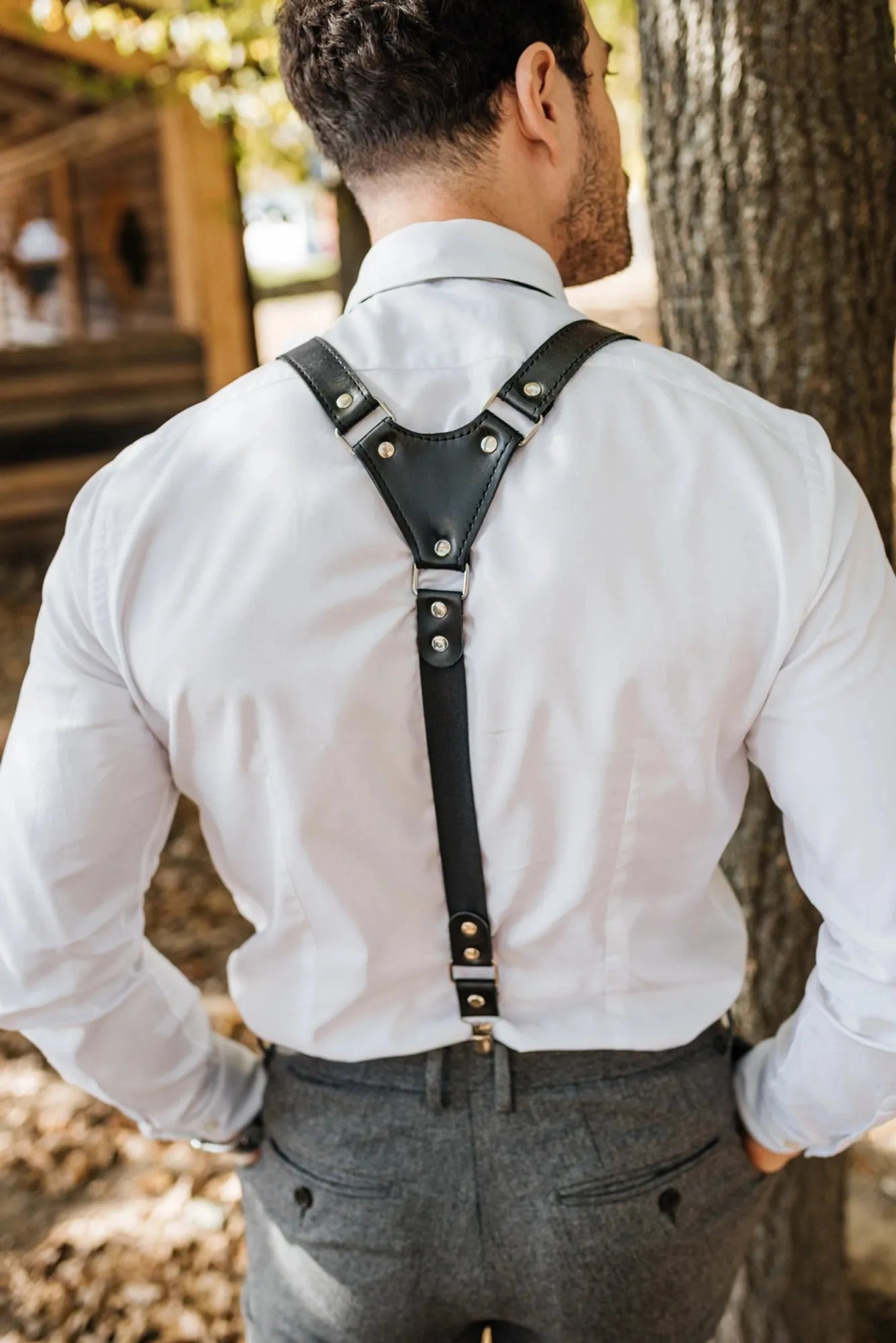 Premium Leather Braces with Buckles | Black - Wenderfarer