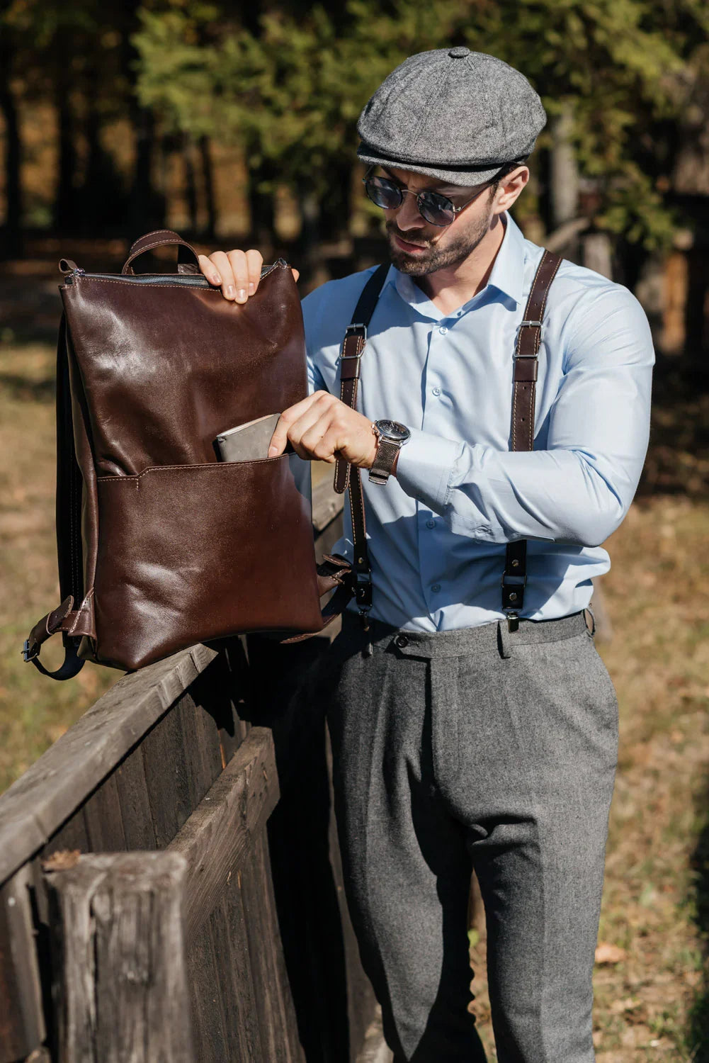 Minimalist Leather Backpack for Work & Travel | Flatrock
