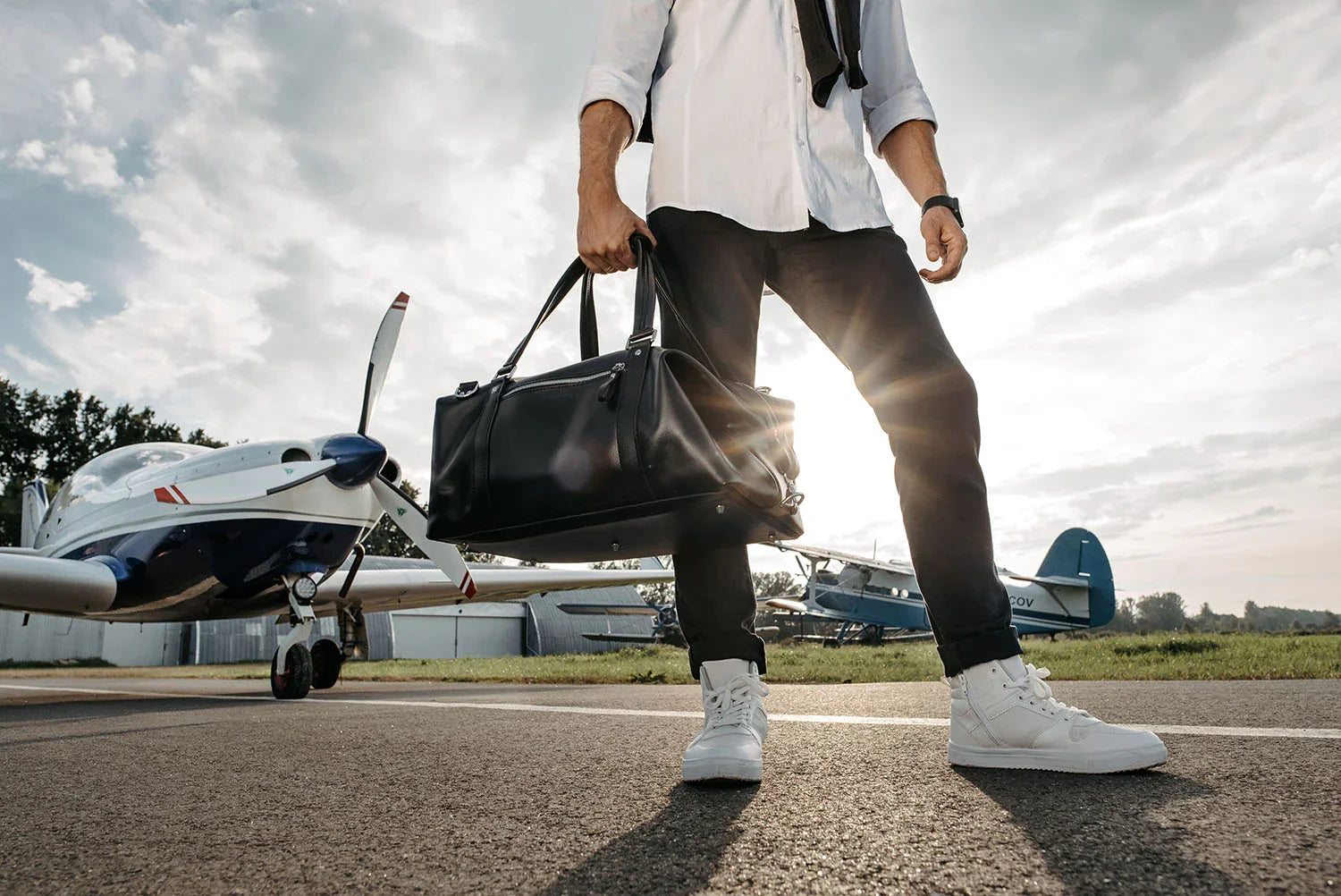 Smooth Leather Travel Bag – Men's Duffel for Weekend Getaways | Stout