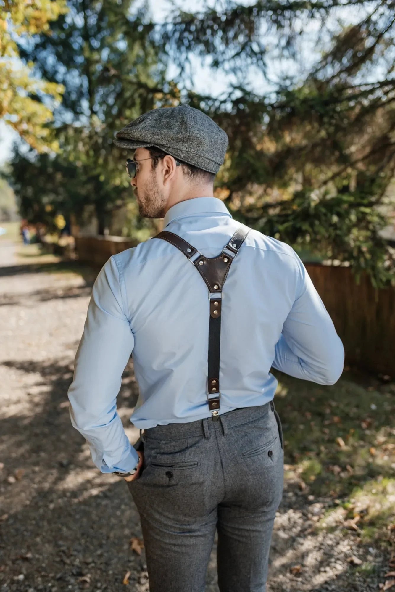 Premium Leather Suspenders – Adjustable with Metal Buckles