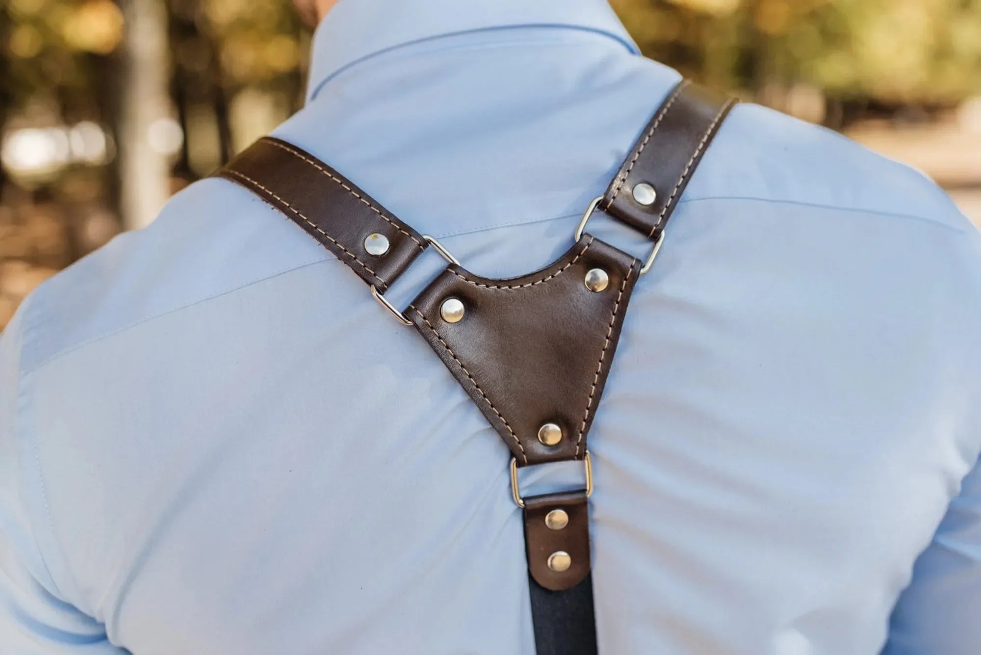 Premium Leather Suspenders – Adjustable with Metal Buckles