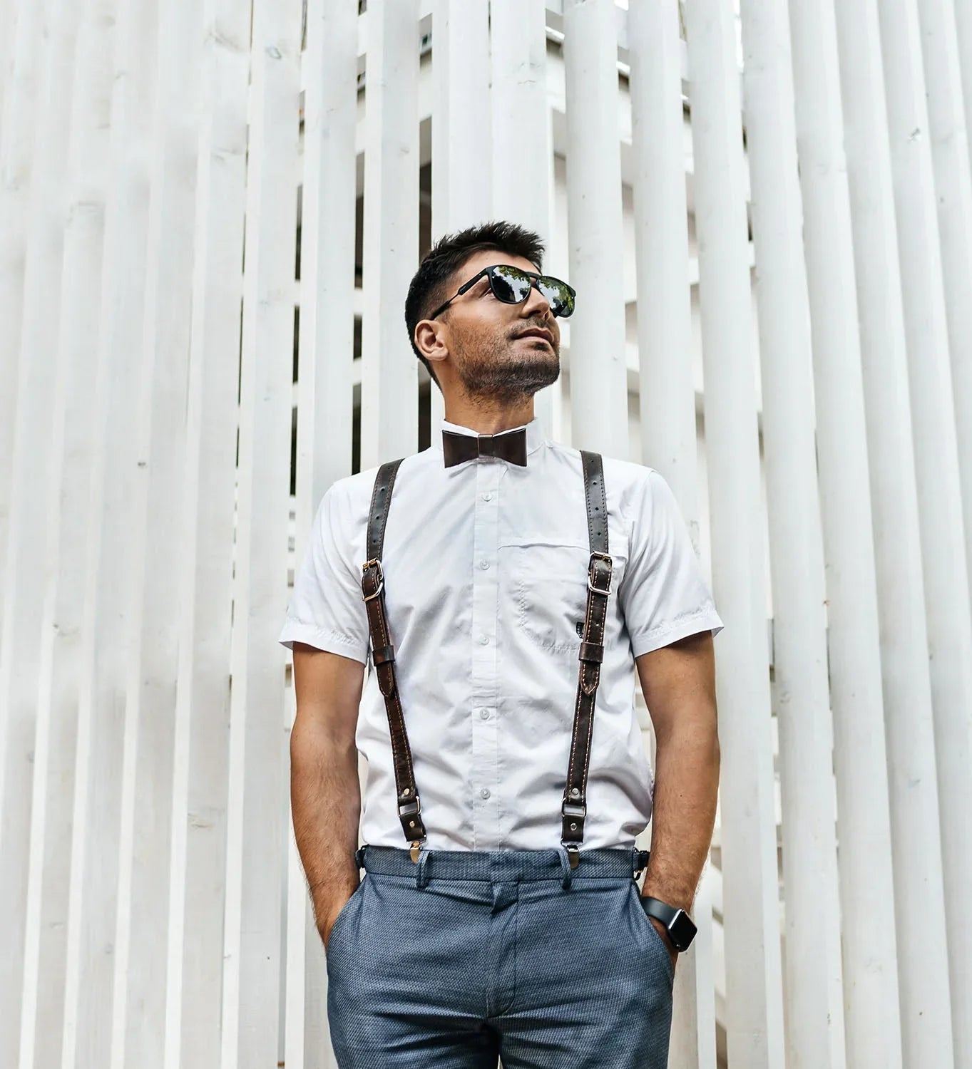 Handmade Leather Bow Tie – Groom, Wedding, Party Look