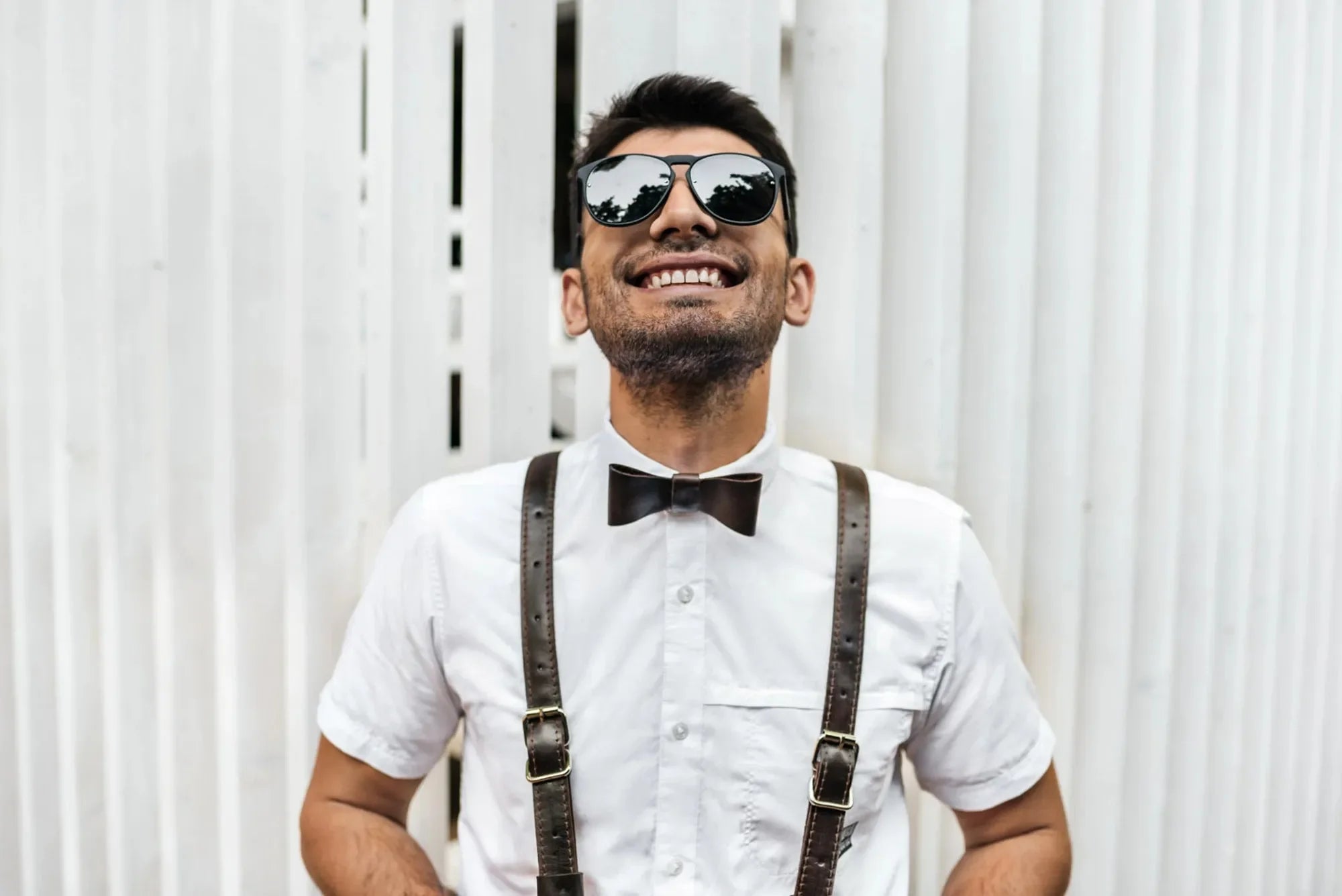 Premium Leather Suspenders – Adjustable with Metal Buckles
