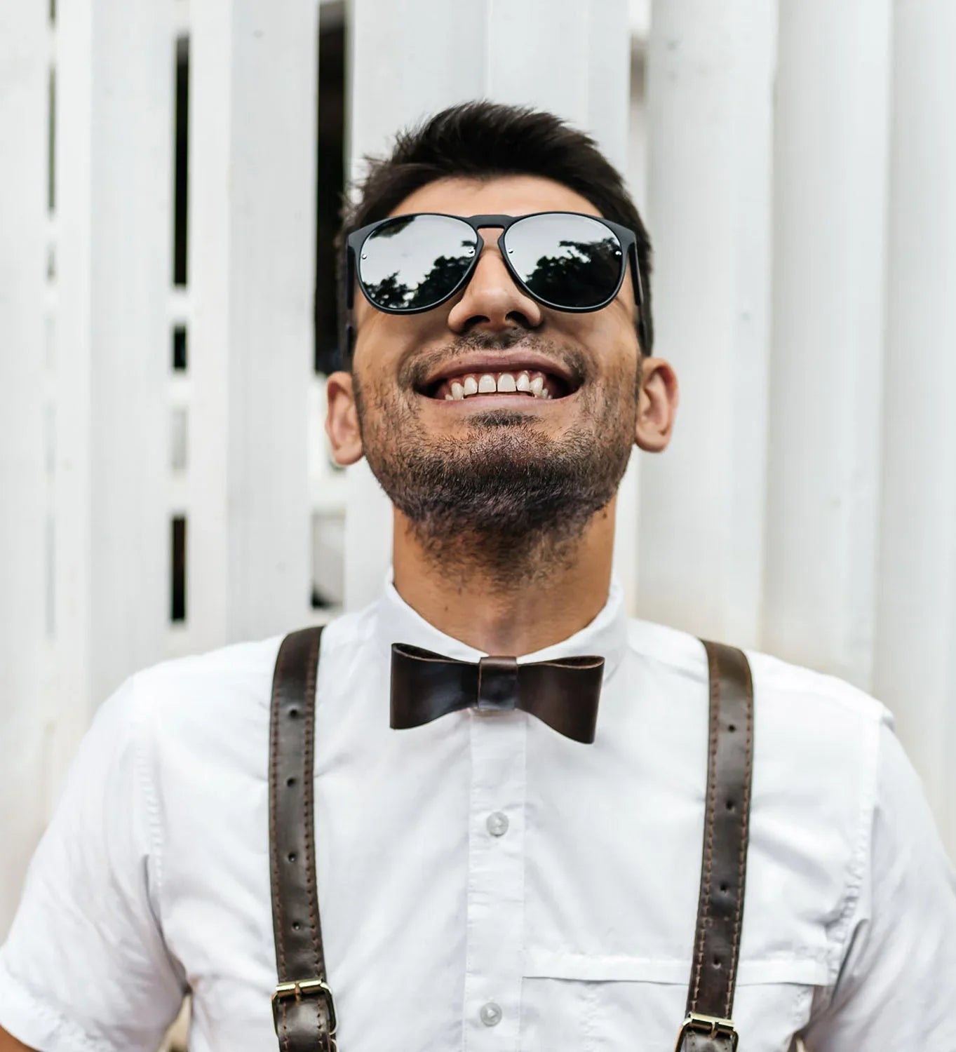 Handmade Leather Bow Tie – Groom, Wedding, Party Look