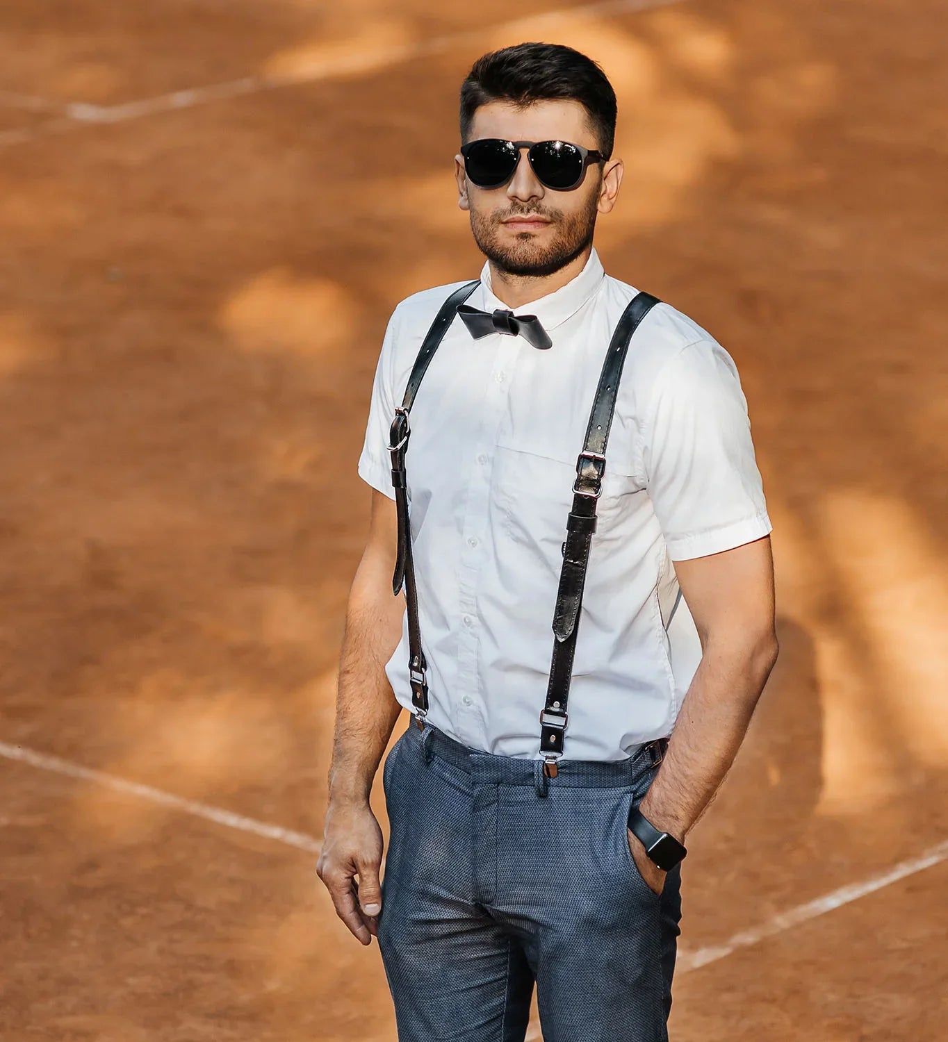Handmade Leather Bow Tie – Groom, Wedding, Party Look