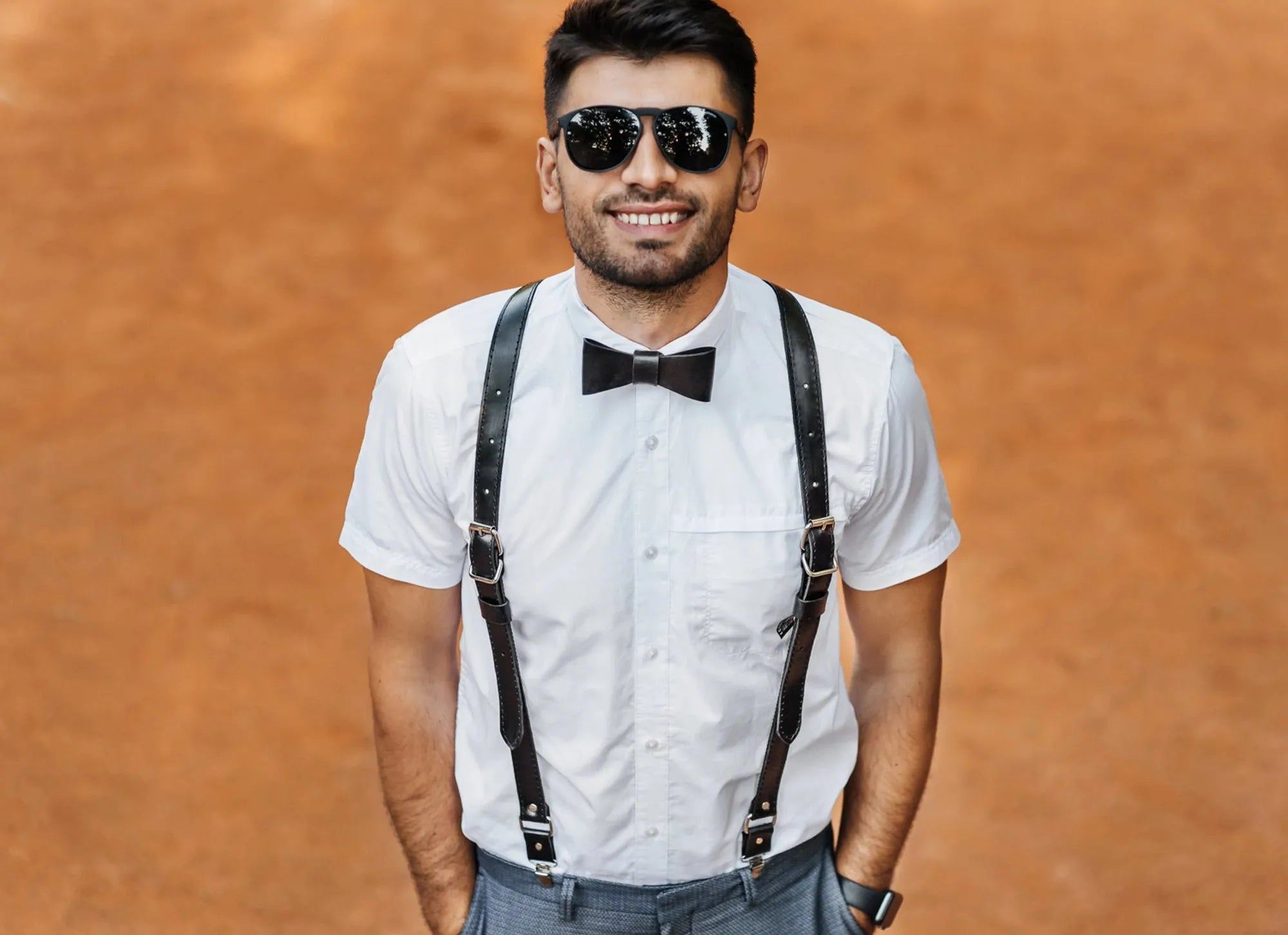 Premium Leather Braces with Buckles | Black - Wenderfarer