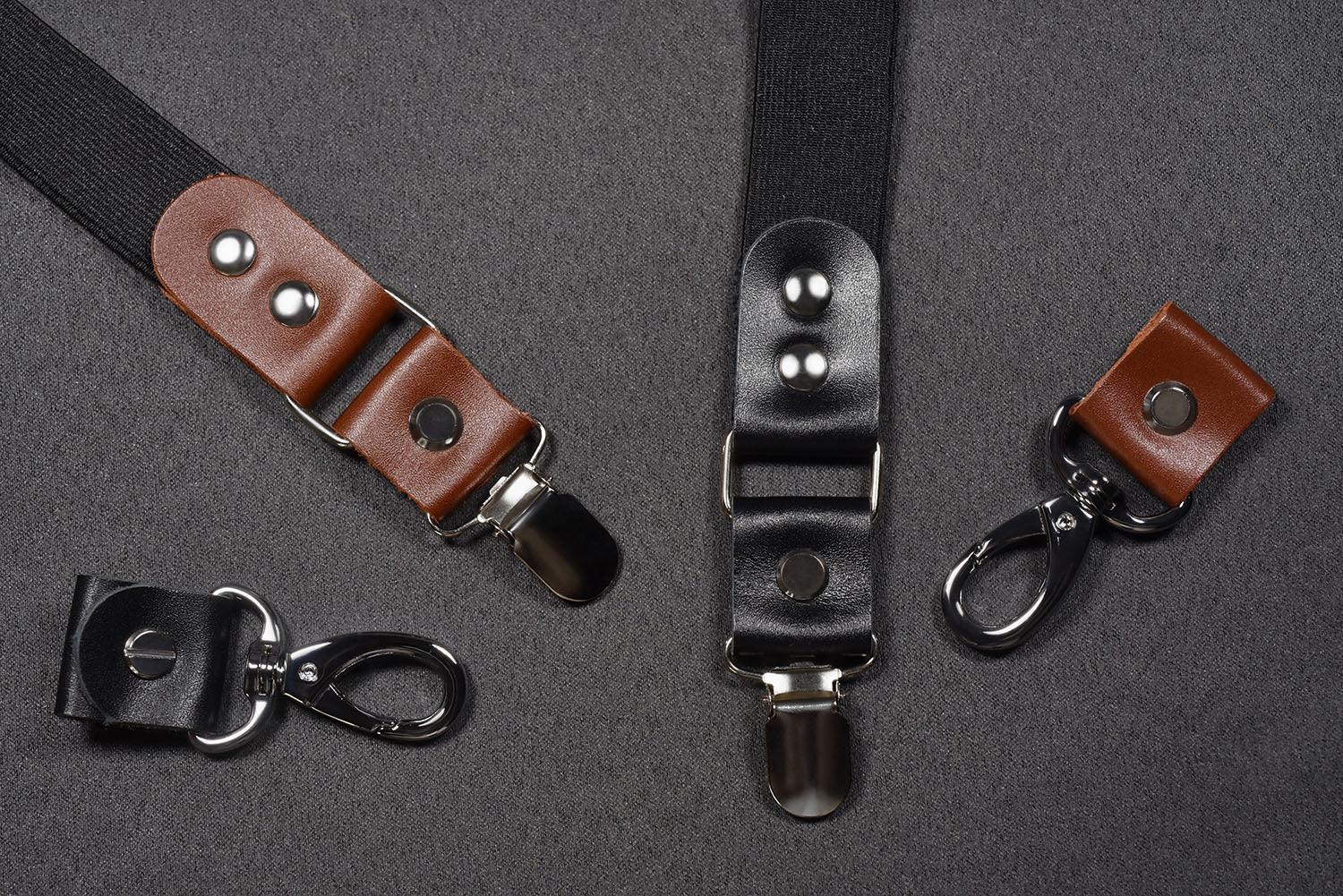 Premium Leather Suspenders – Adjustable with Metal Buckles