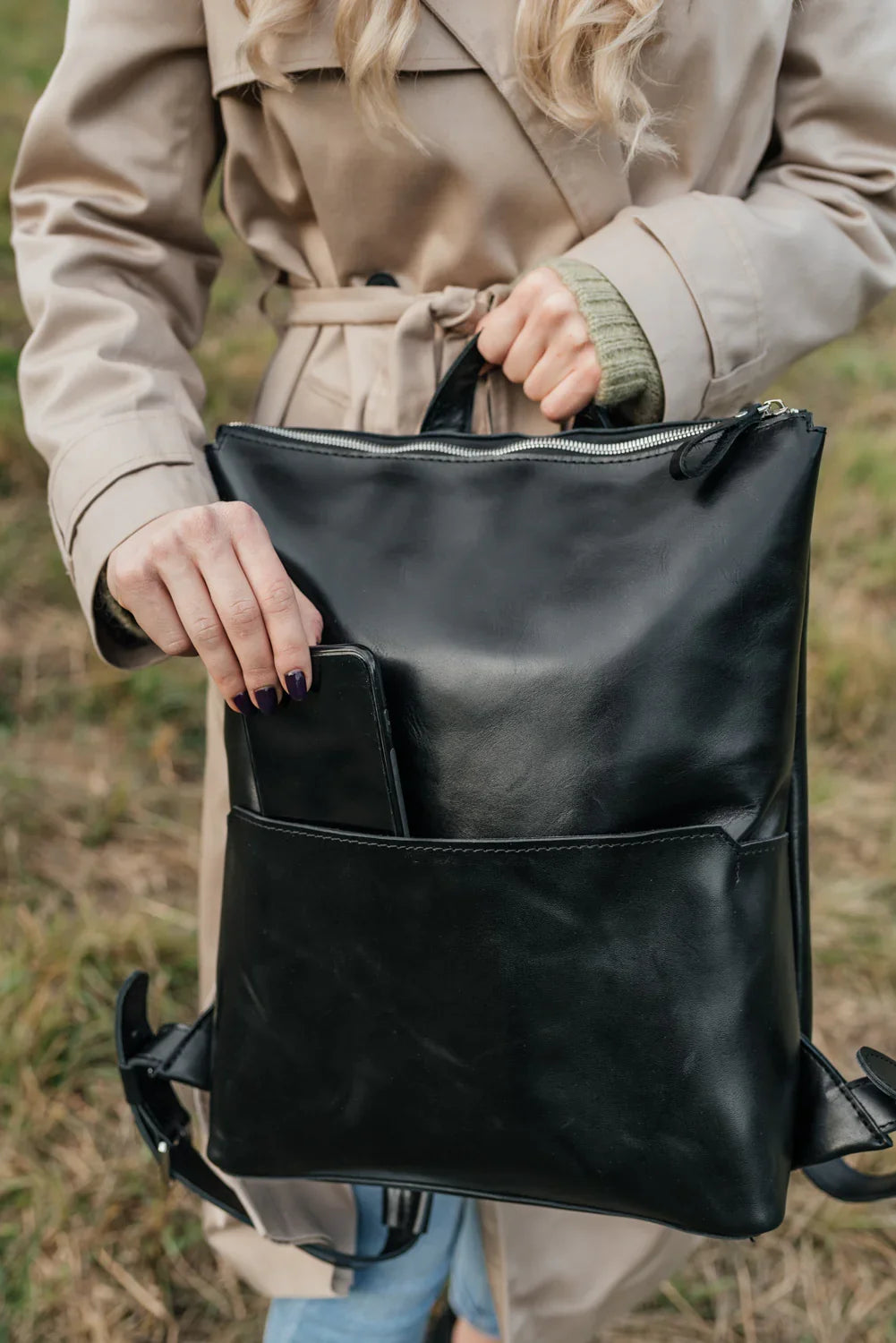 Minimalist Leather Backpack for Work & Travel | Flatrock