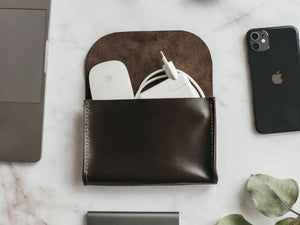 Leather Tech Pouch for Cables & Accessories | Saver