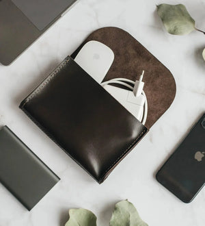 Leather Tech Pouch for Cables & Accessories | Saver