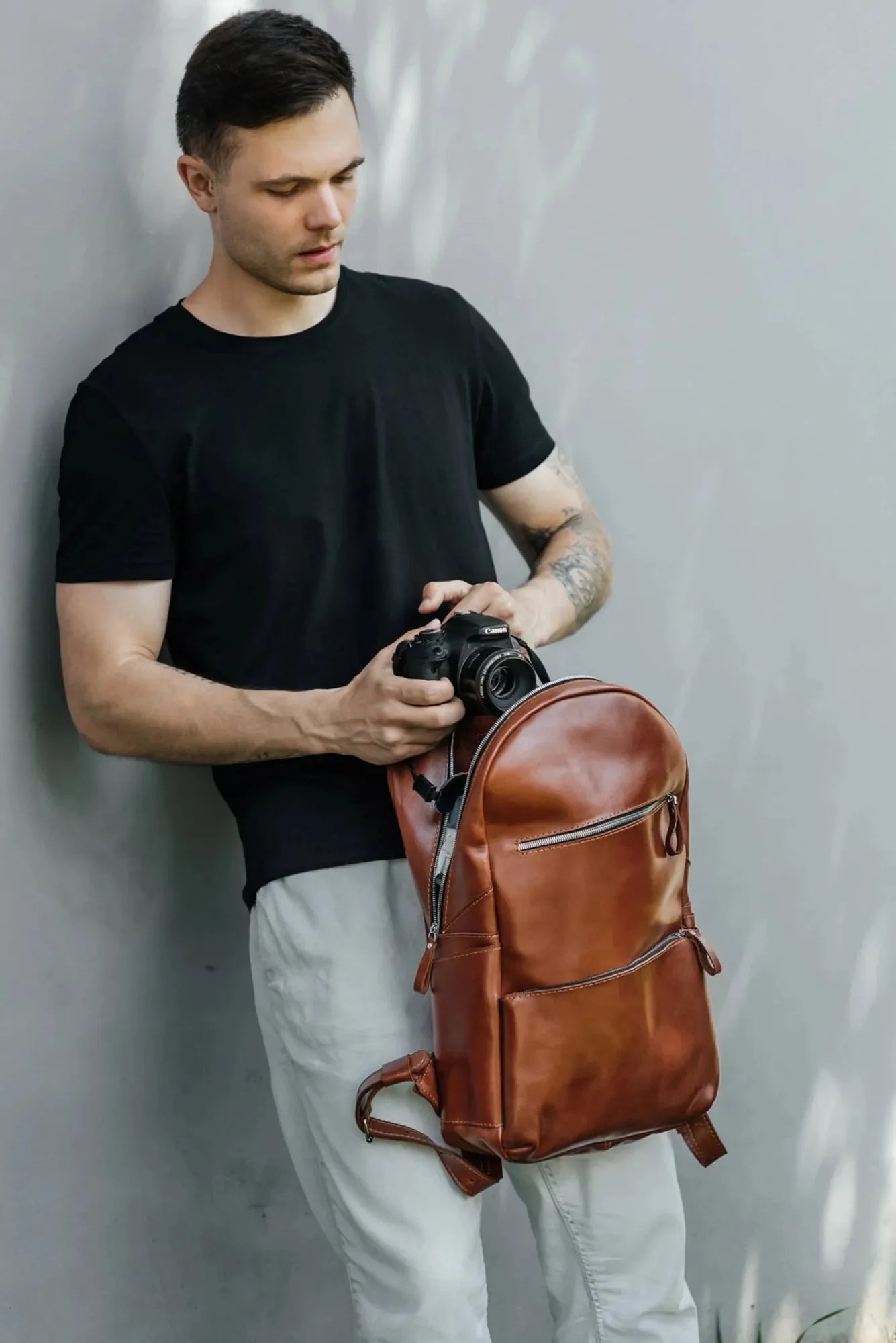 Smooth Leather Backpack for Work and Travel | Splay