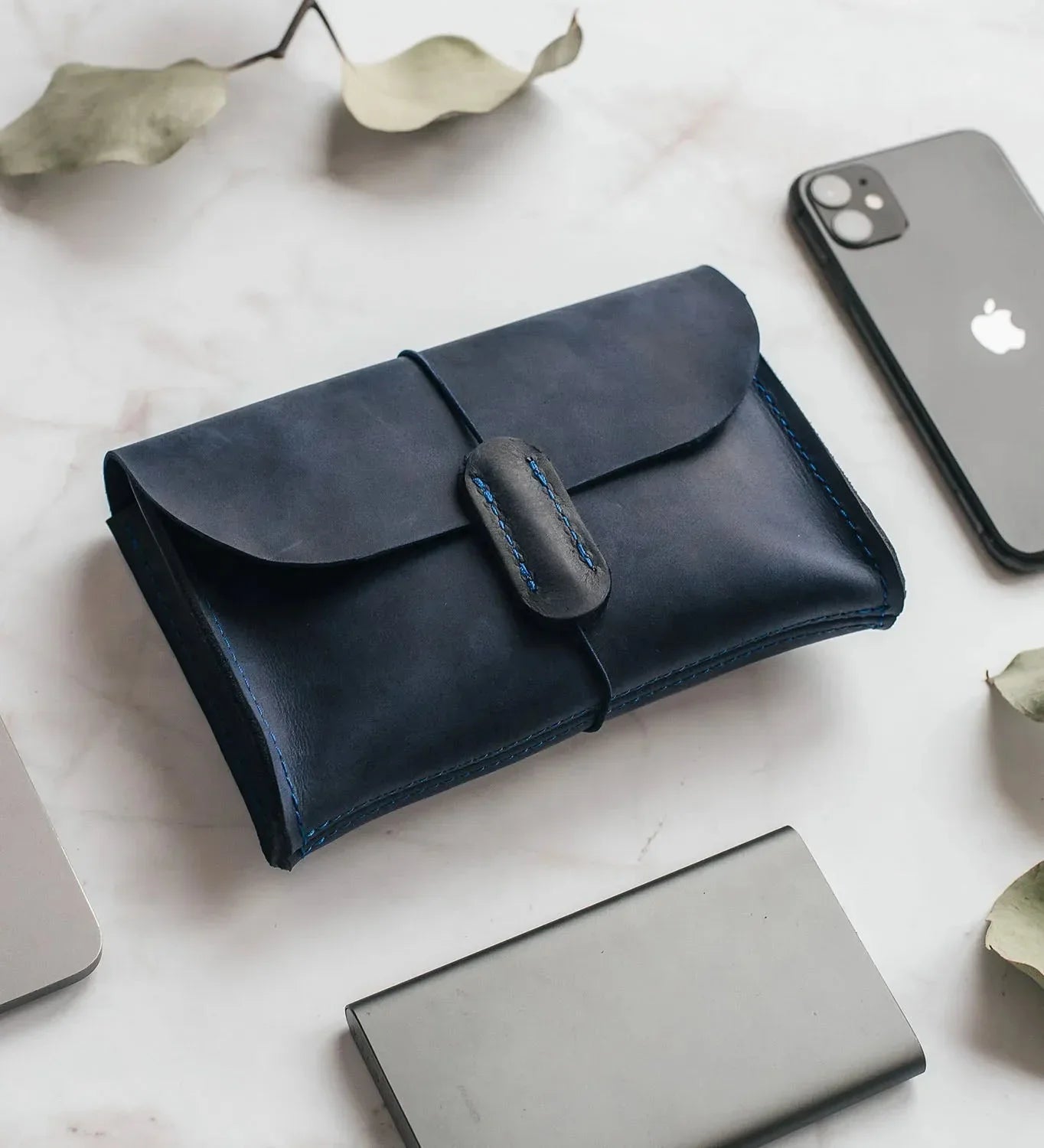 Distressed Leather Pouch for Cables & Tech | Saver