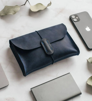 Distressed Leather Pouch for Cables & Tech | Saver