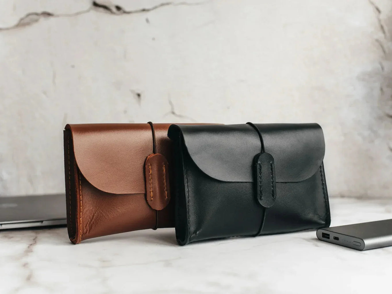 Leather Tech Pouch for Cables & Accessories | Saver