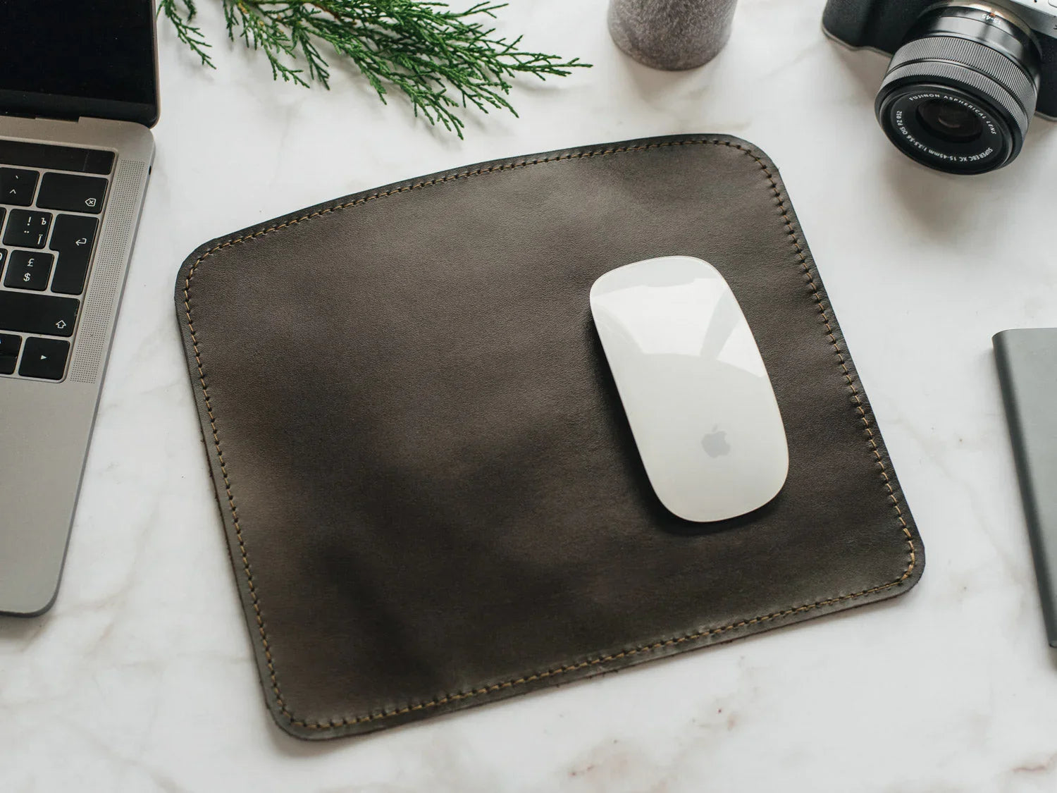Sleek Leather Mousepad for Office or Home Use
