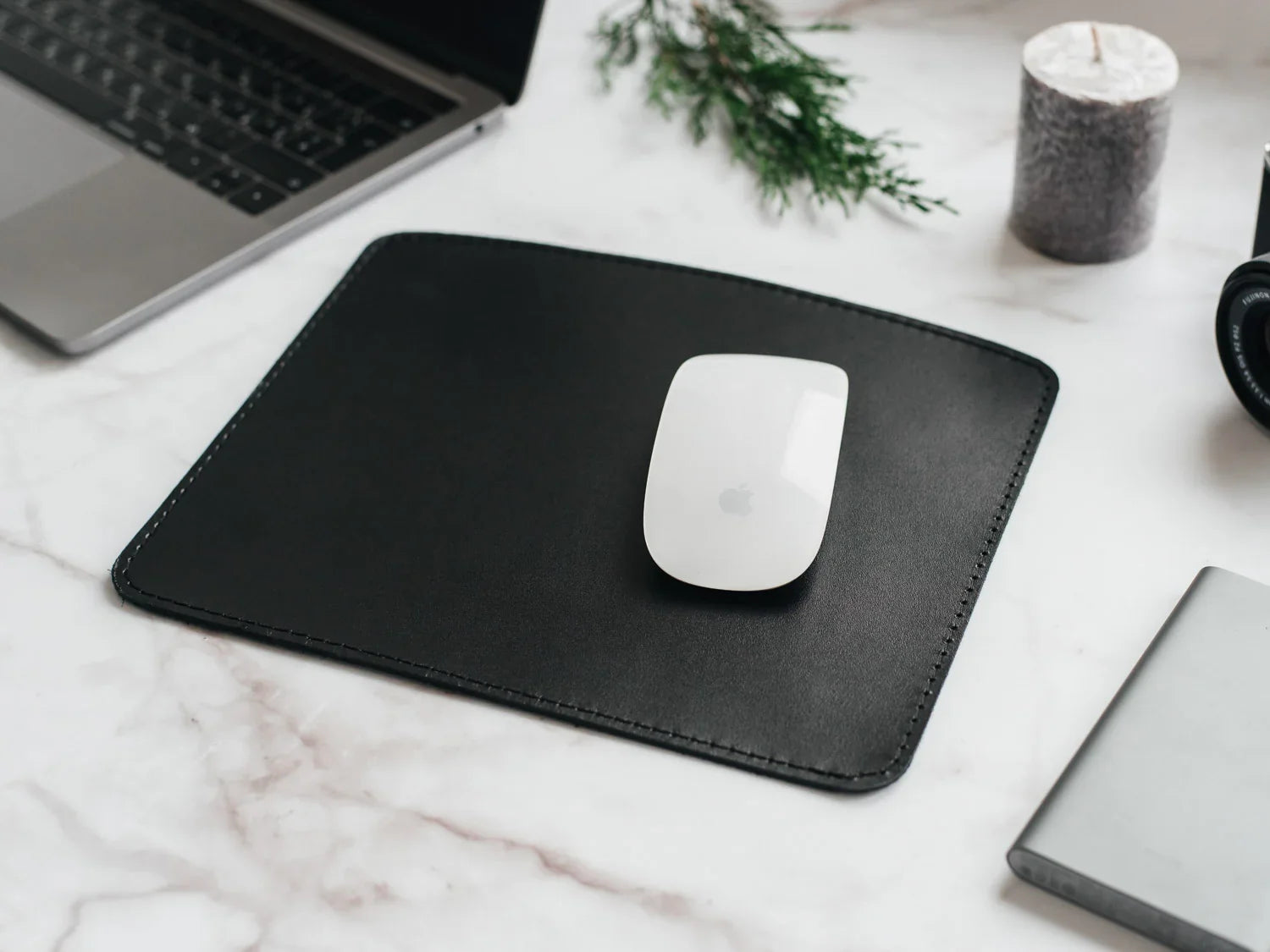 Sleek Leather Mousepad for Office or Home Use