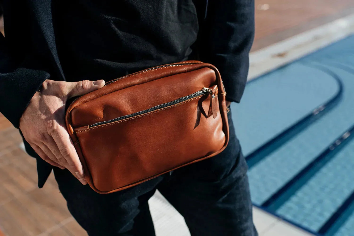 Zippered Leather Crossbody & Waist Bag | Orson