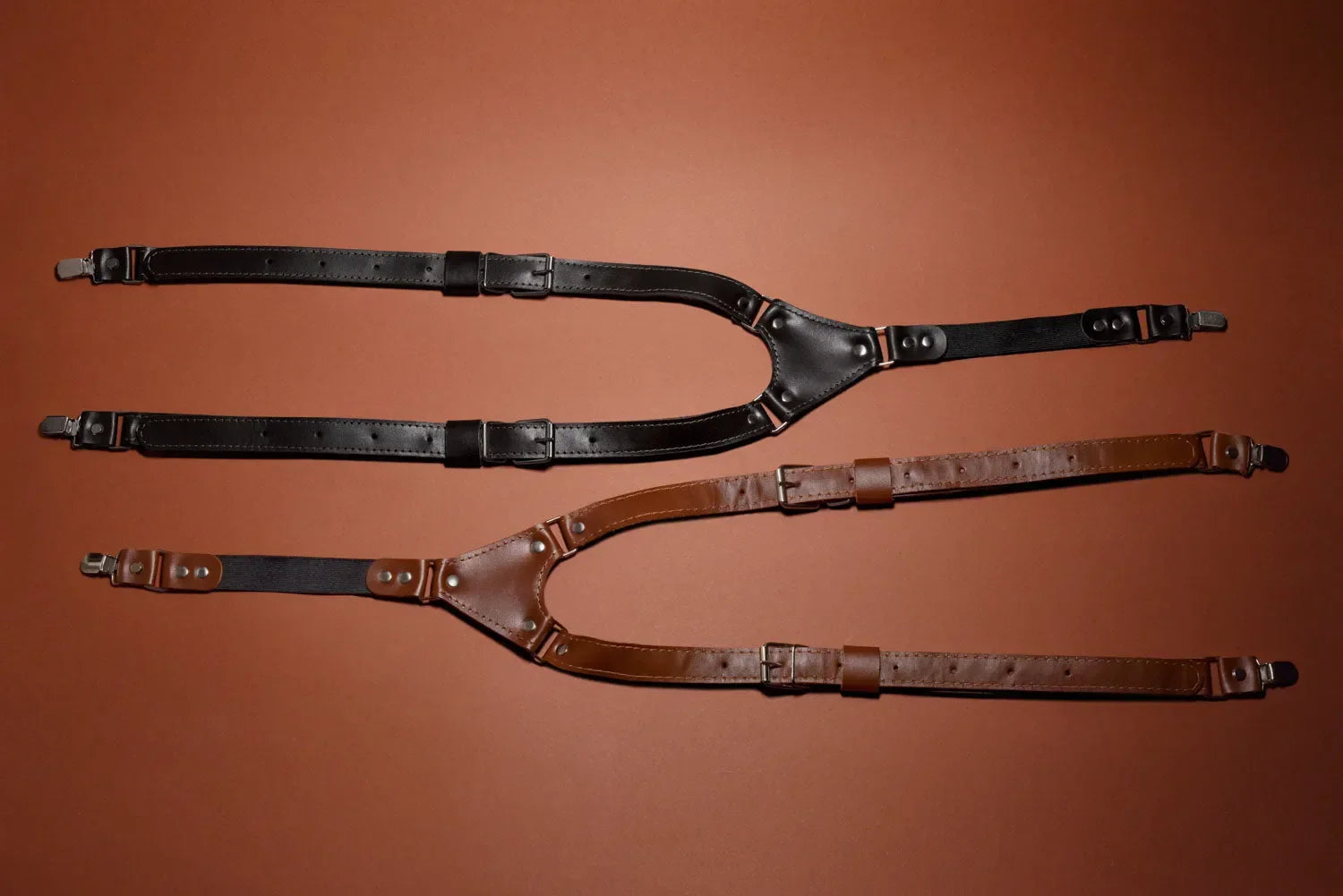 Premium Leather Suspenders – Adjustable with Metal Buckles