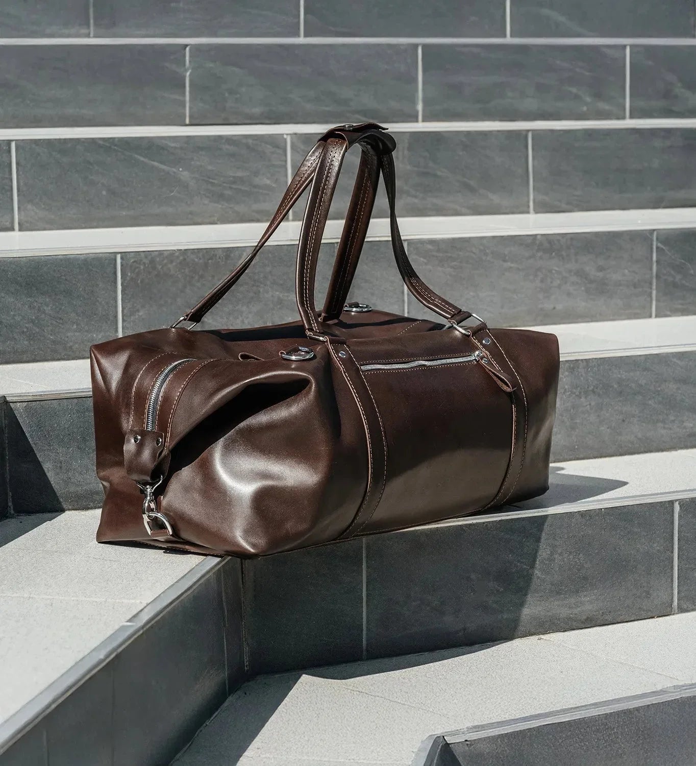 Smooth Leather Travel Bag – Men's Duffel for Weekend Getaways | Stout