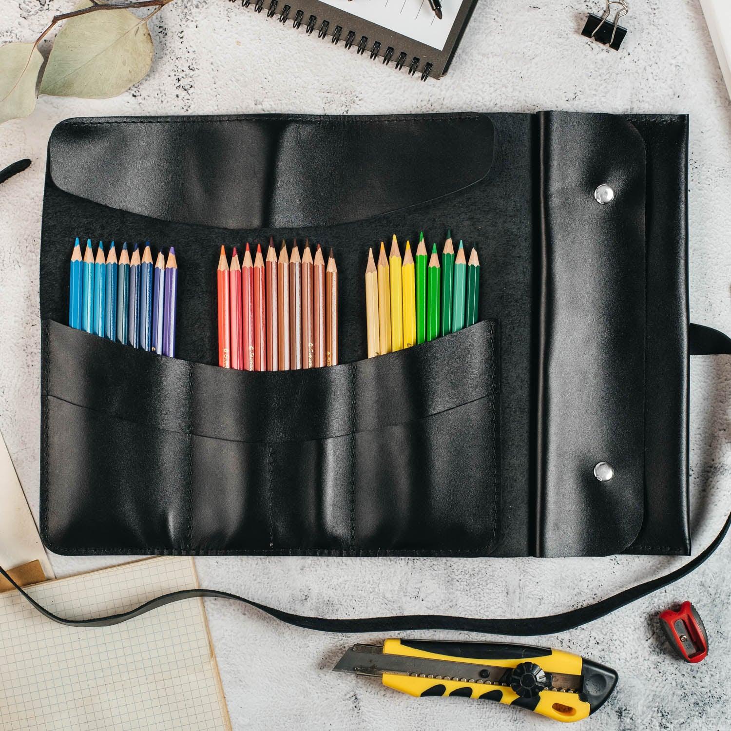 The Essential Roll – Smooth Leather Wrap for Brushes & Tools