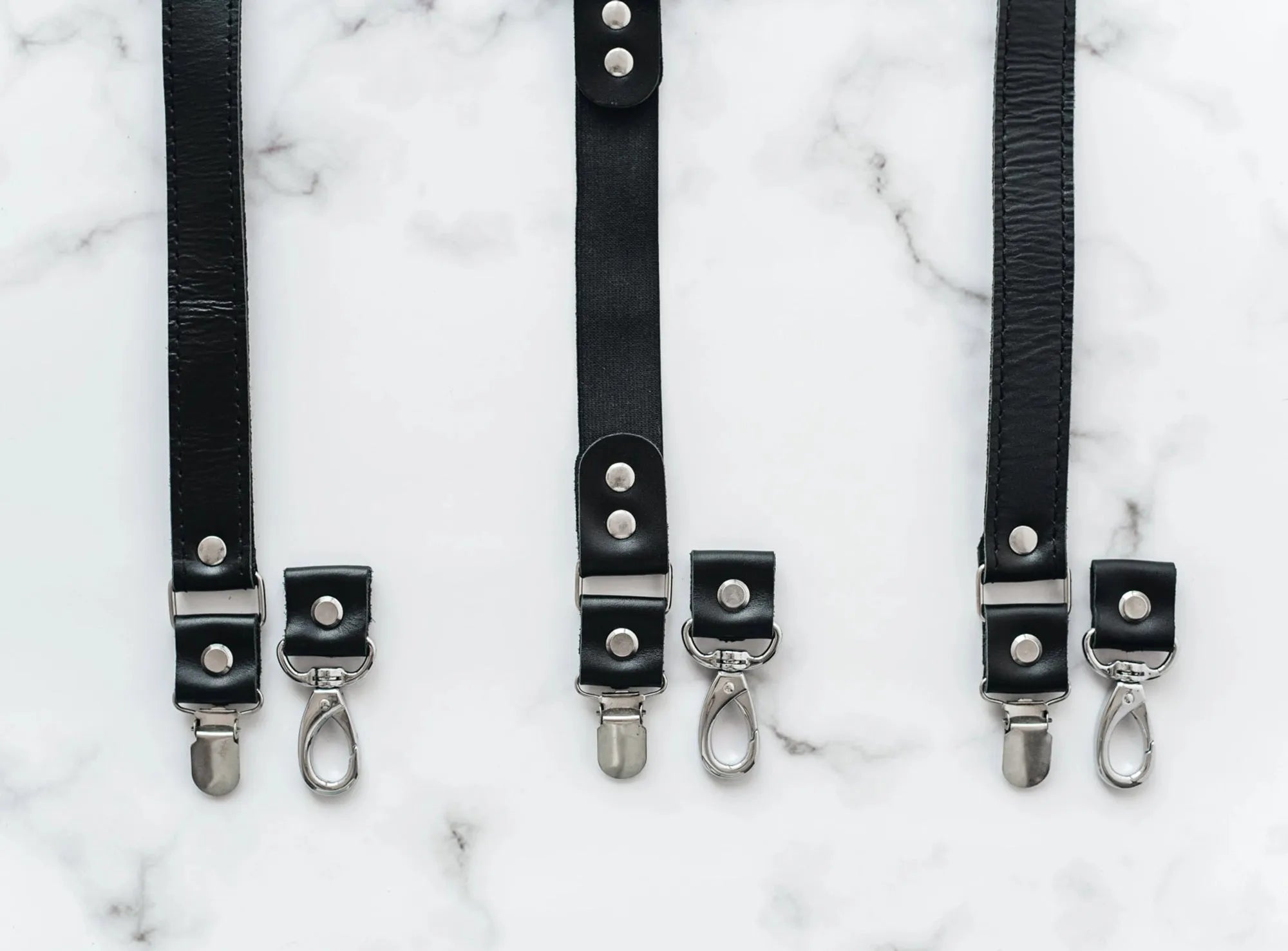 Premium Leather Braces with Buckles | Black - Wenderfarer