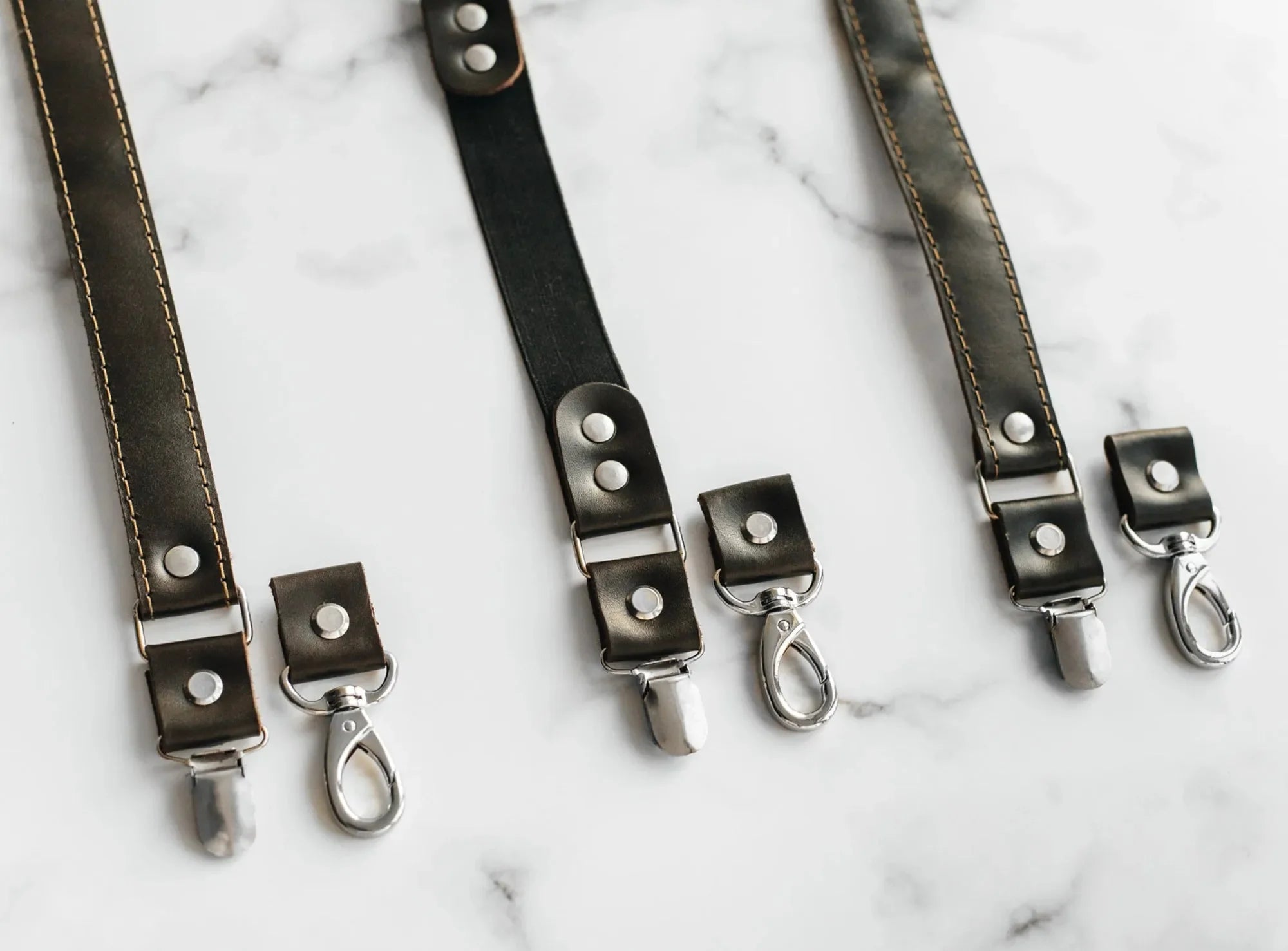 Premium Leather Suspenders – Adjustable with Metal Buckles