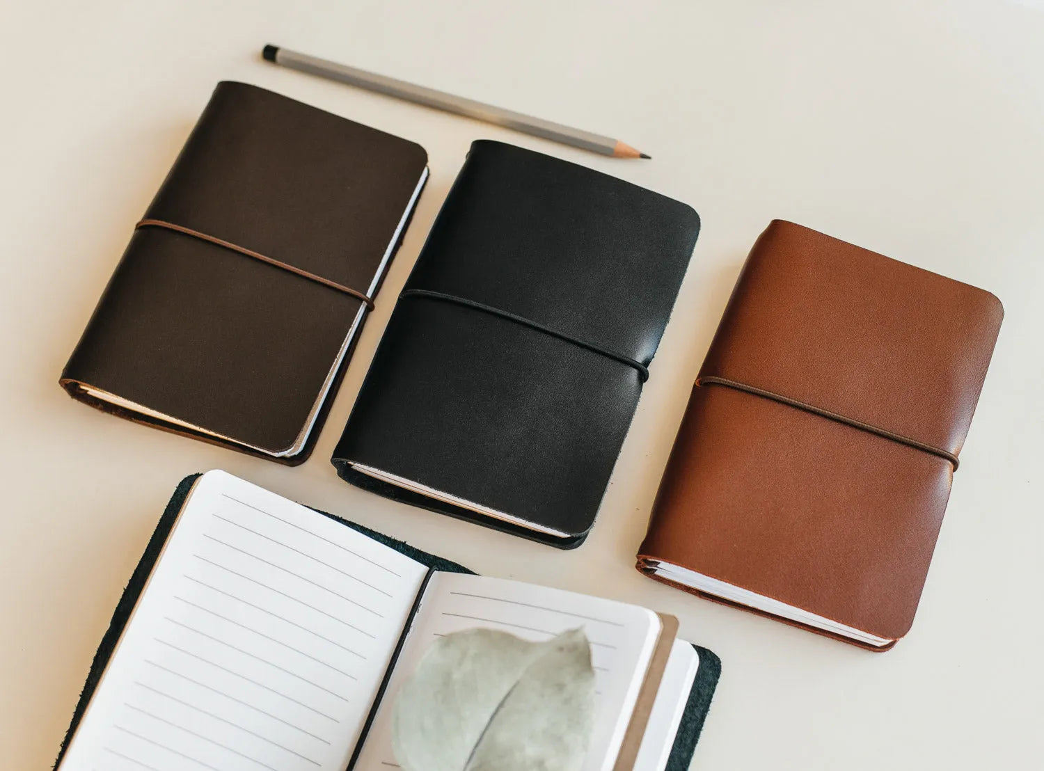 Leather Notebook cover A6, A5, B5, B6, A4 | Black - Wenderfarer