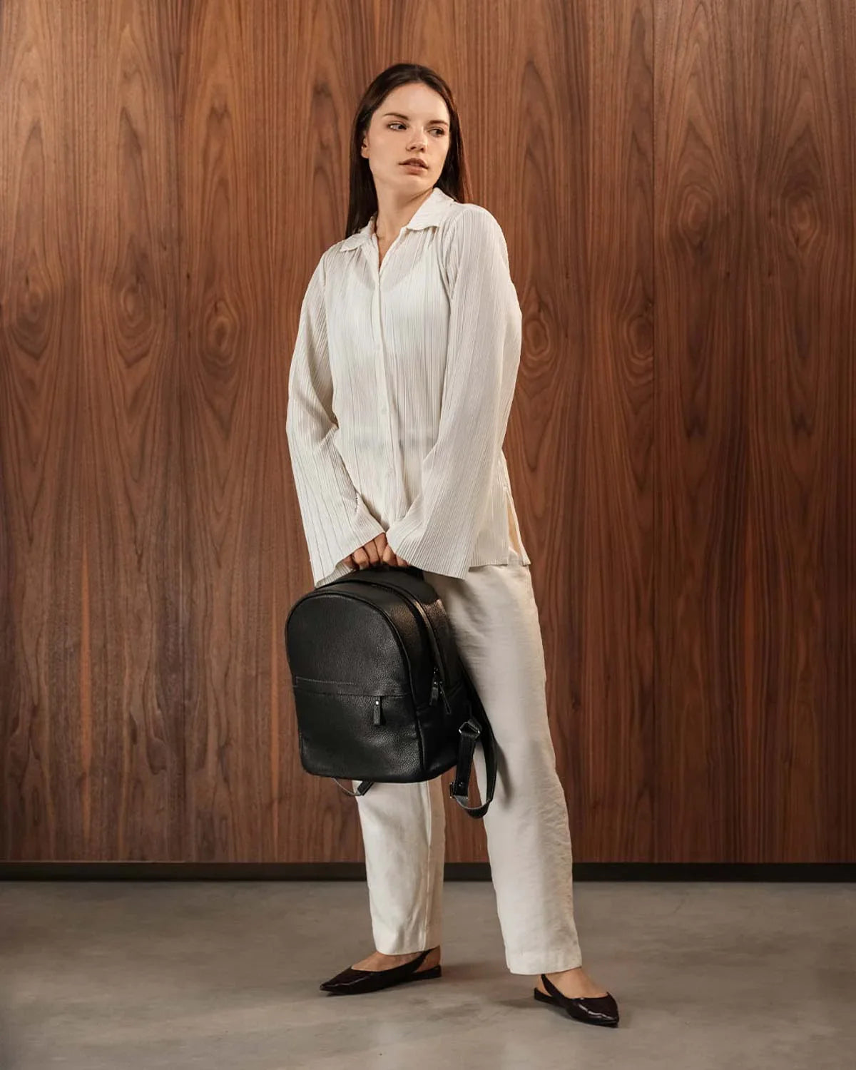 Zippered Leather Backpack for Women – Full Grain Craftsmanship