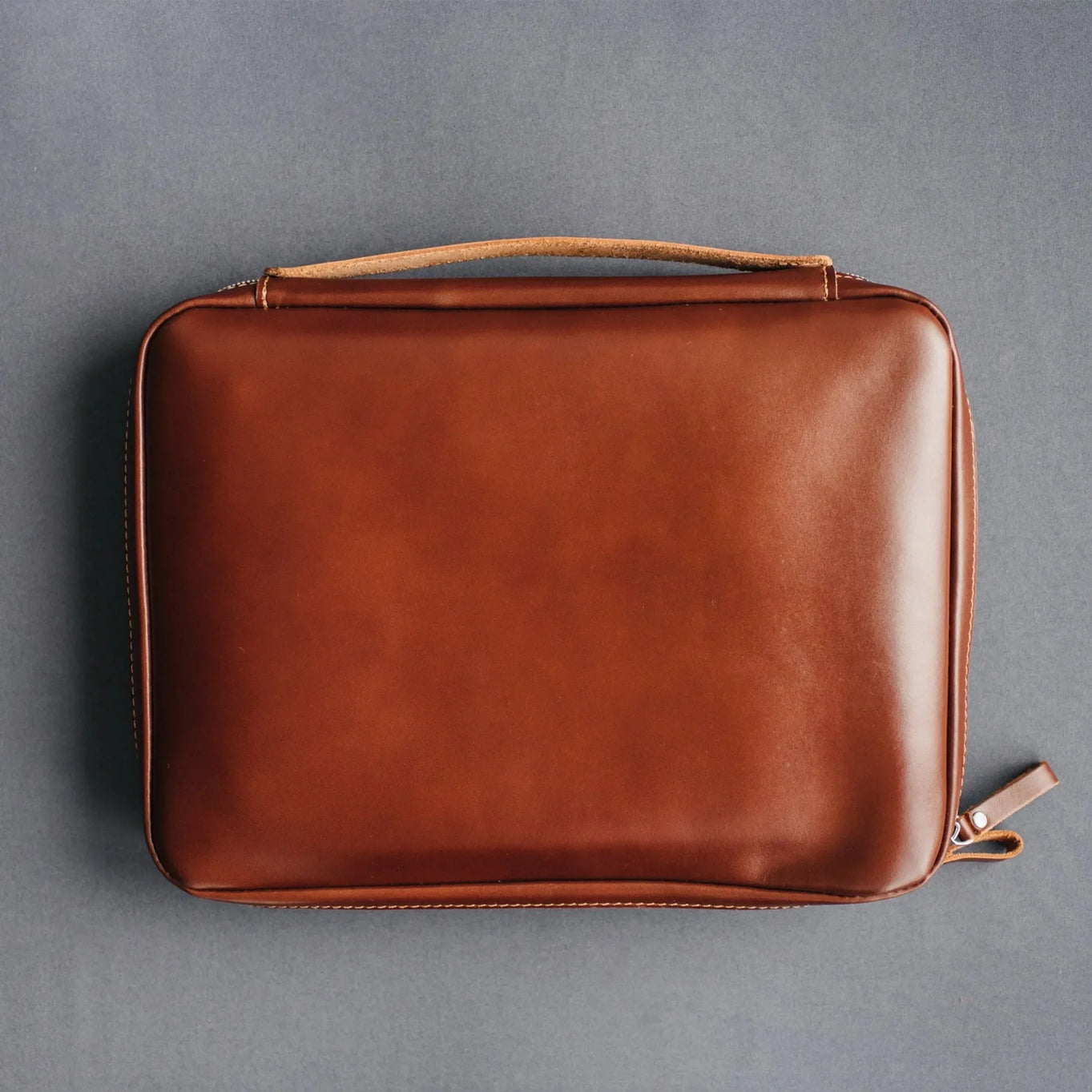 Smooth Leather A4 Folio for Laptop, Cables, Documents