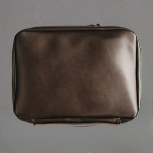Smooth Leather A4 Folio for Laptop, Cables, Documents