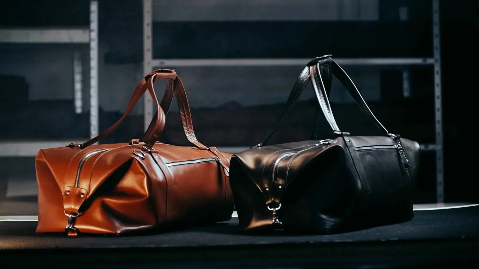 Leather Travel Set – Weekender Bag with Dopp Kit & Passport Cover & Luggage Tag Gift