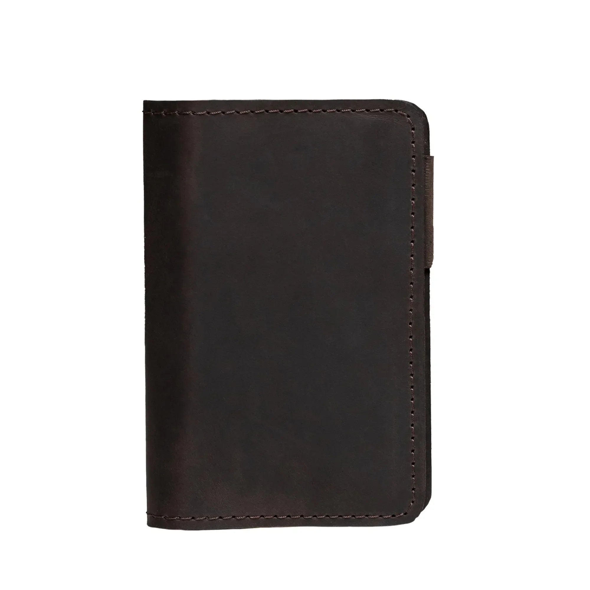 Distressed Leather Journal Cover – A6/A5/A4, Elastic + Pen Loop